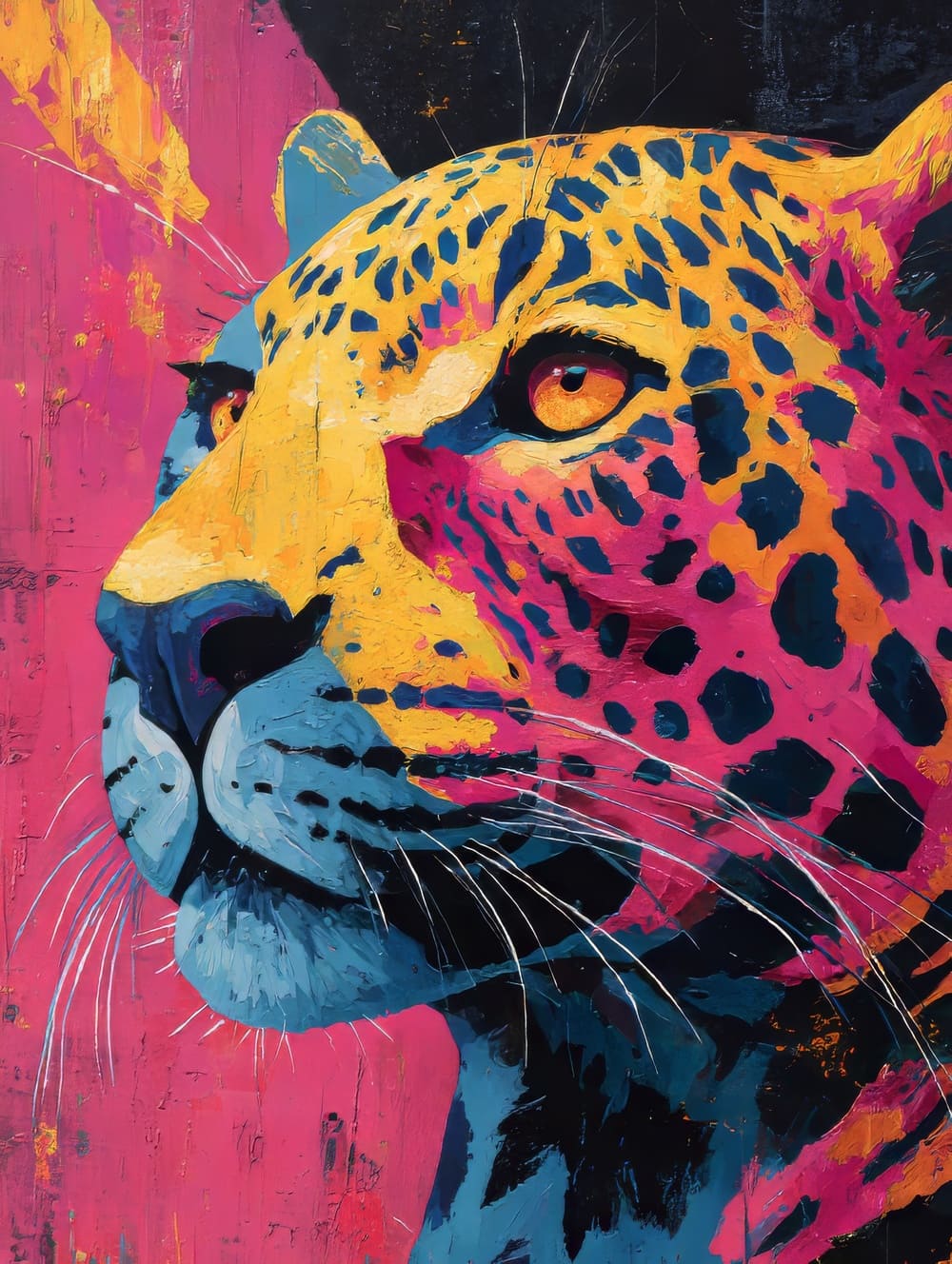 Tableau Léopard Pop Art