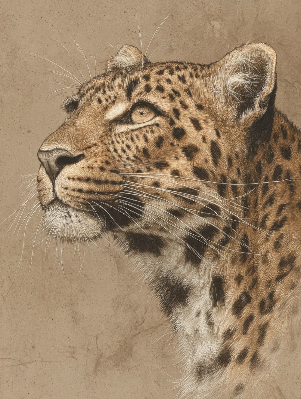 Tableau Léopard Vintage