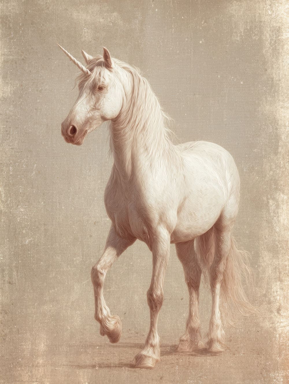 Tableau Licorne Vintage