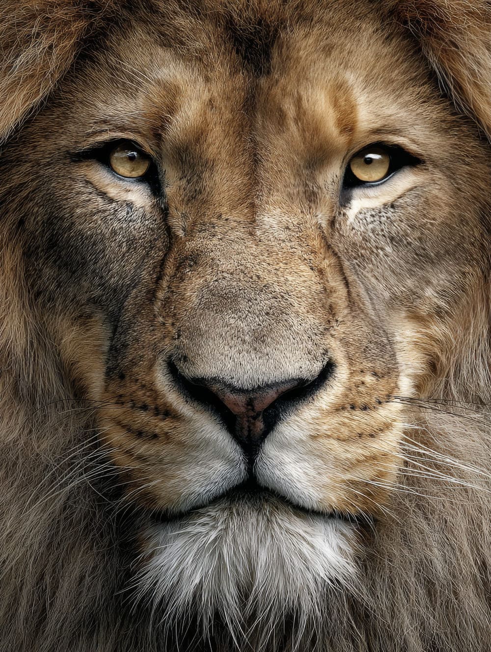 Tableau Lion En Gros Plan (Portrait)