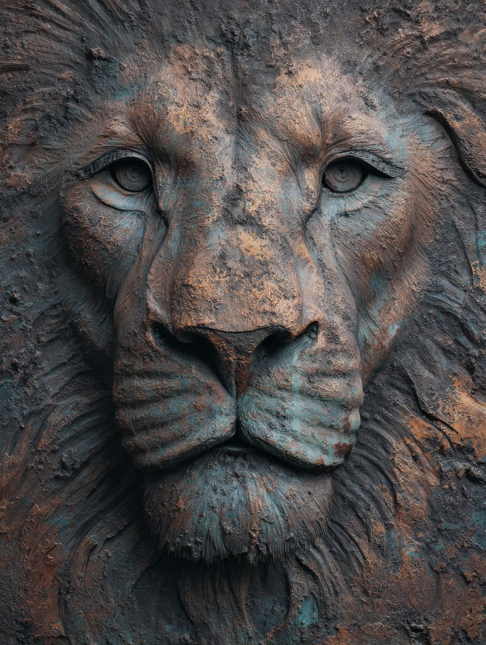 Tableau Lion Style Industriel