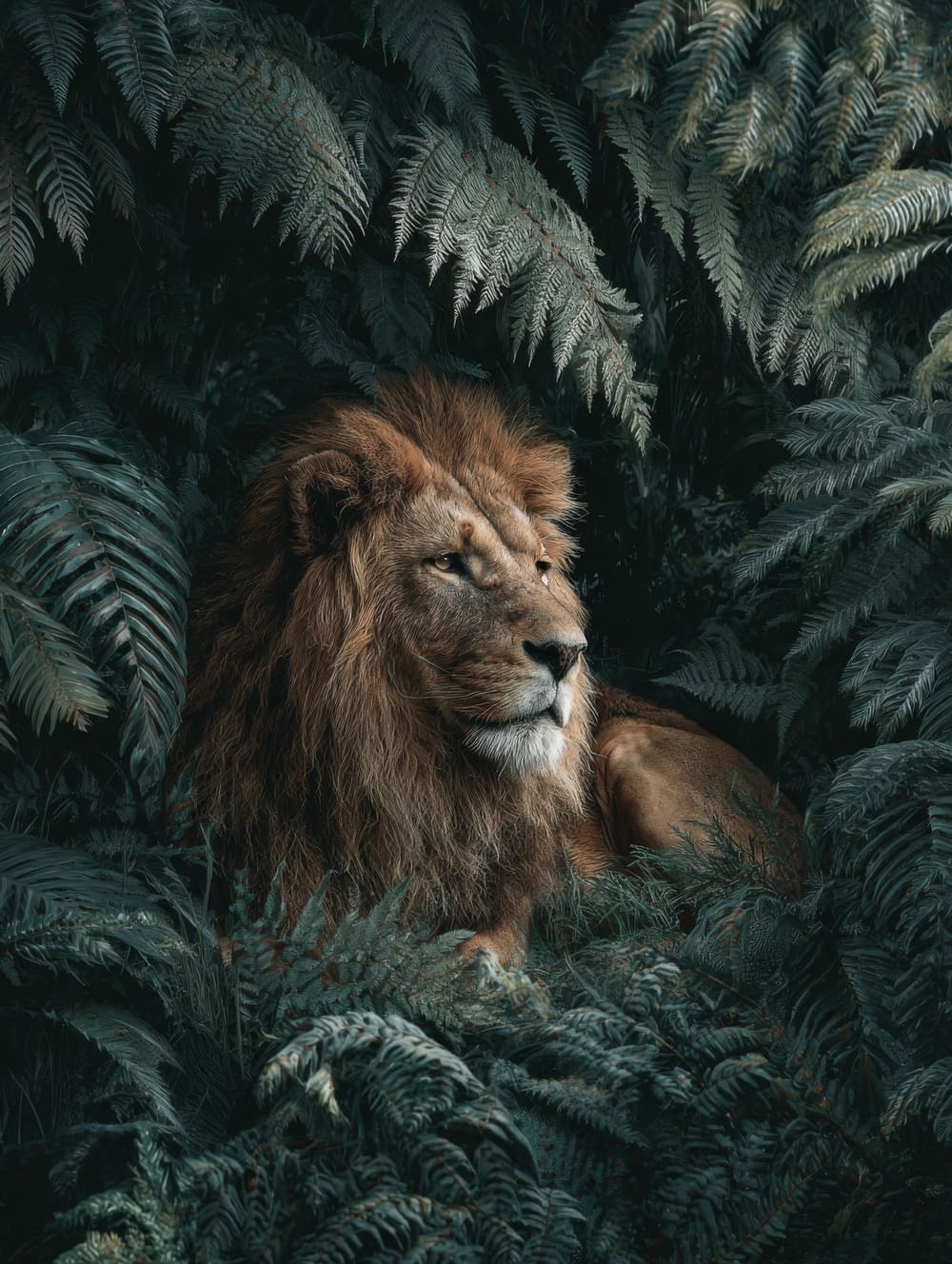 Tableau Lion dans la Jungle