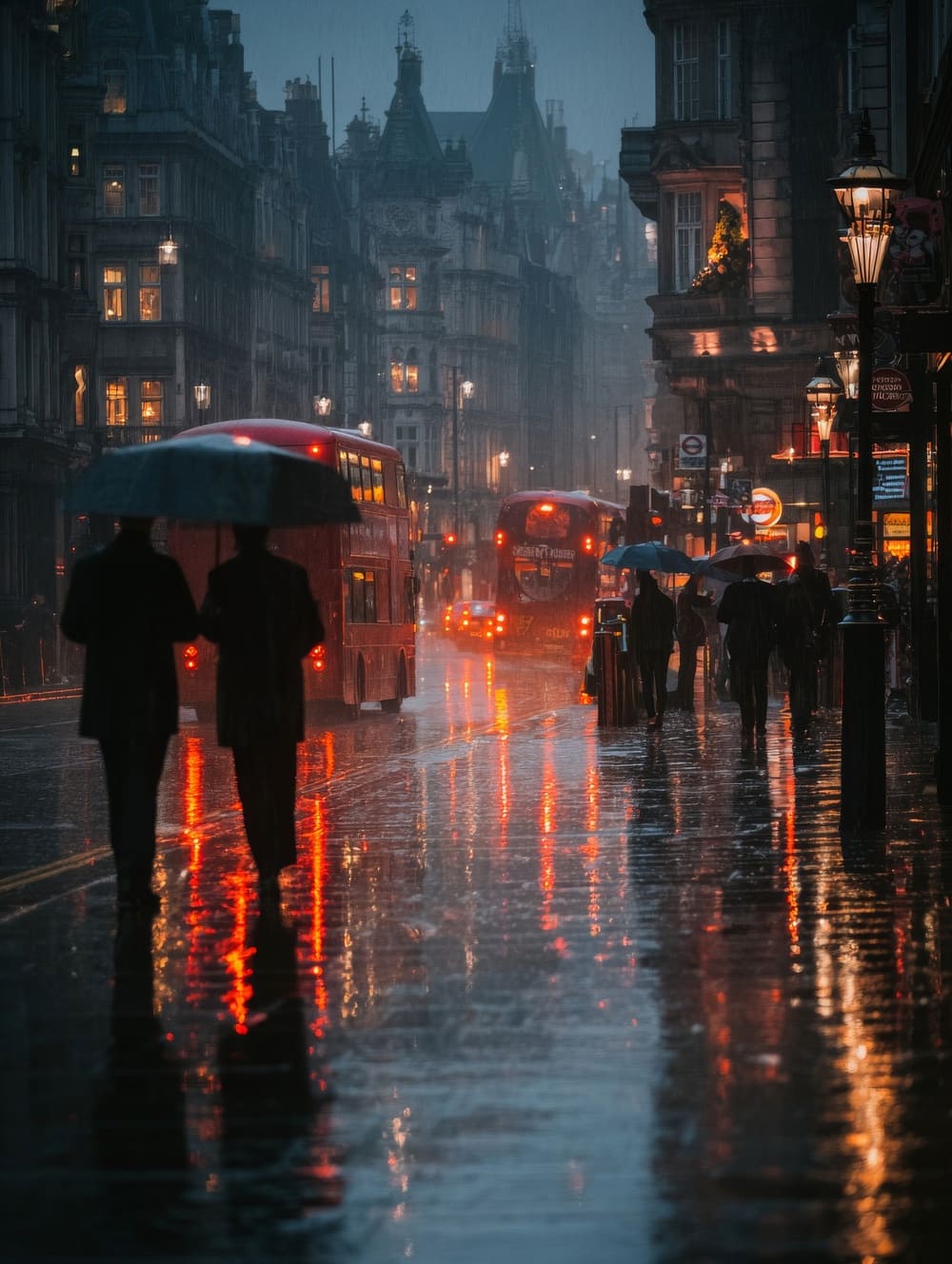 Tableau Londres Sous La Pluie