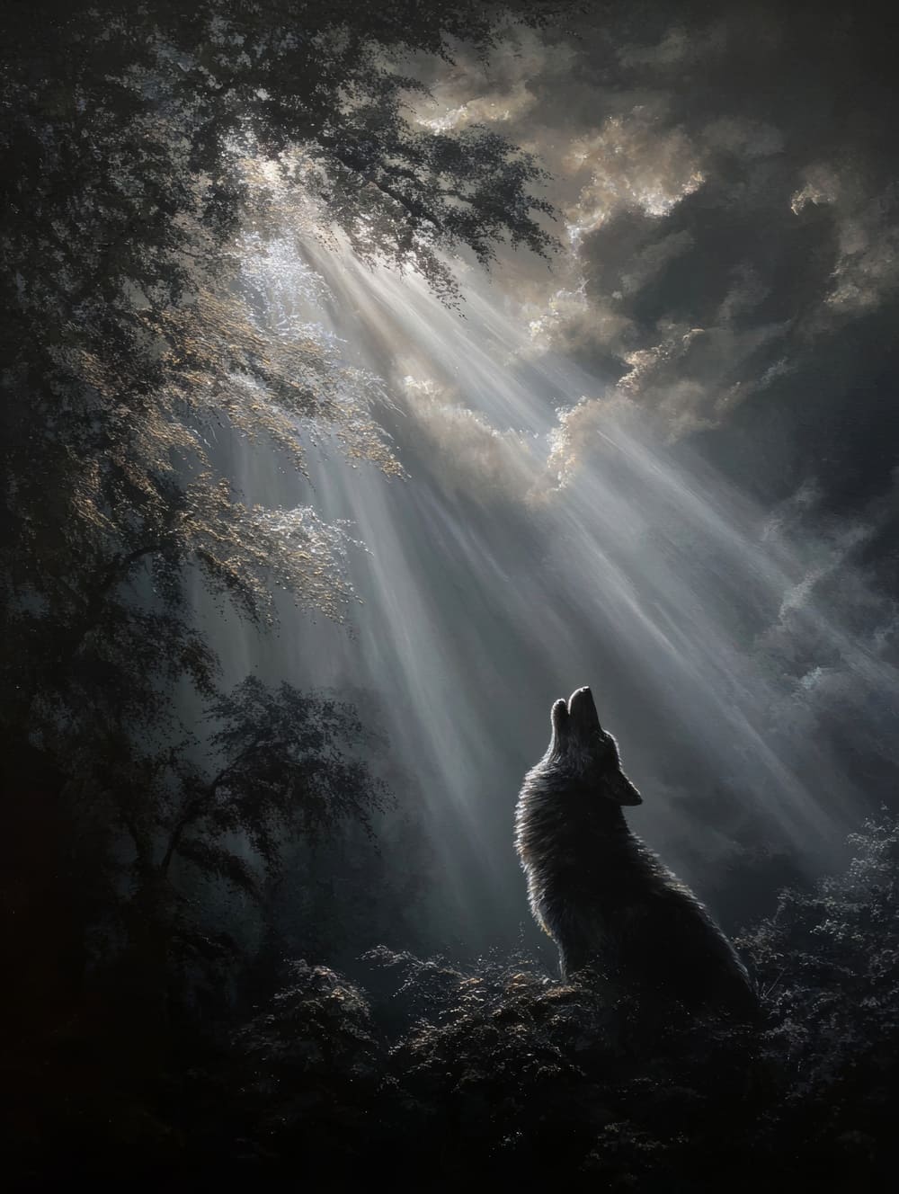 Tableau Loup Baroque