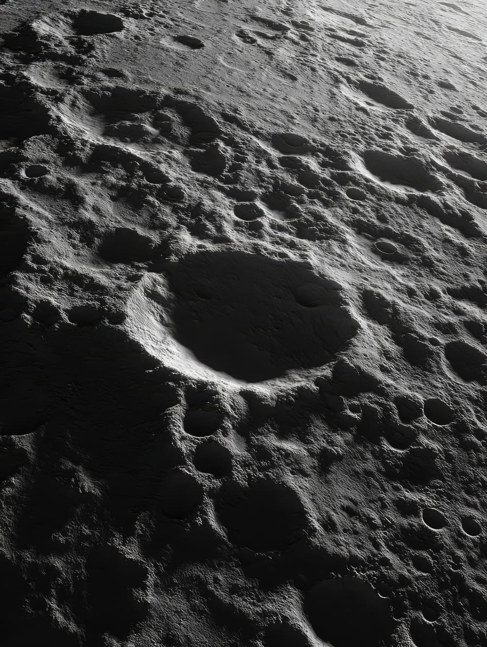 Tableau Lune En Gros Plan (Texture Douce)