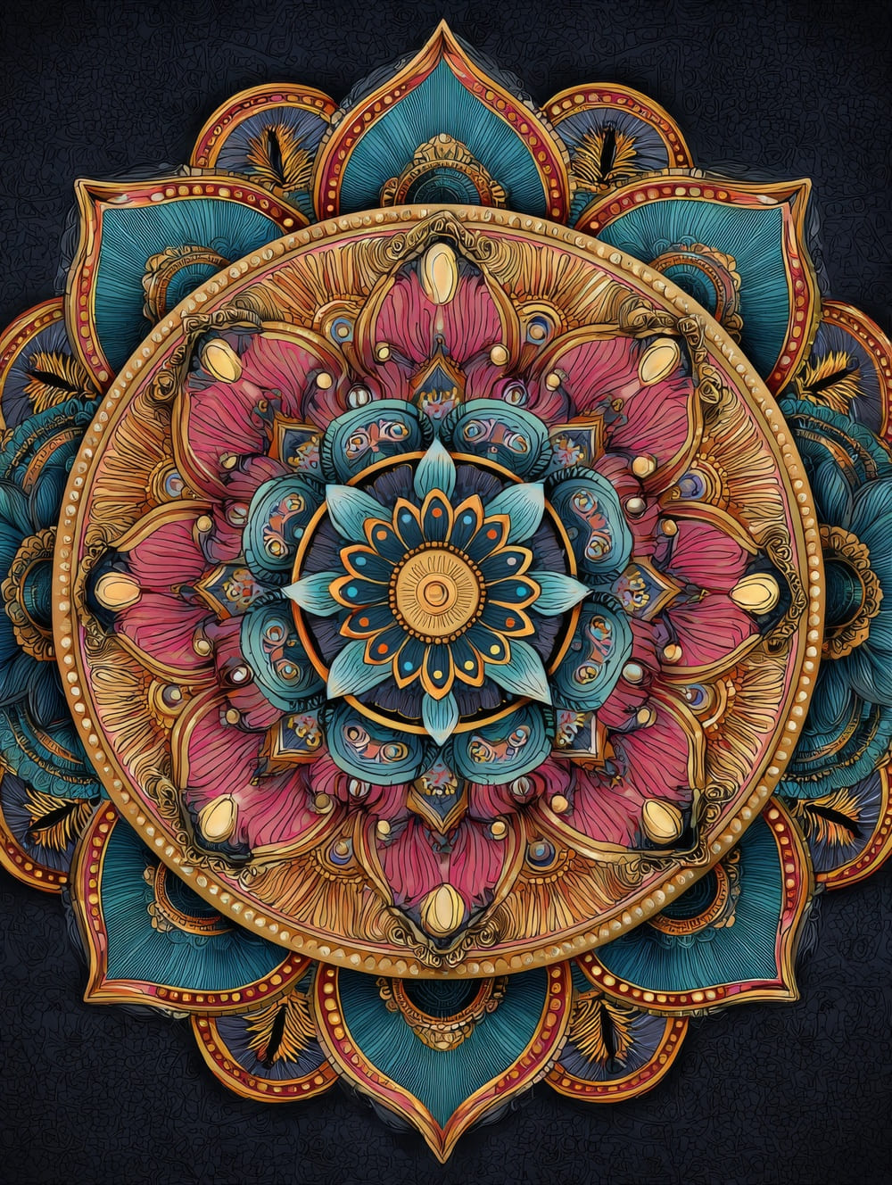 Tableau Mandala Indien Sacré