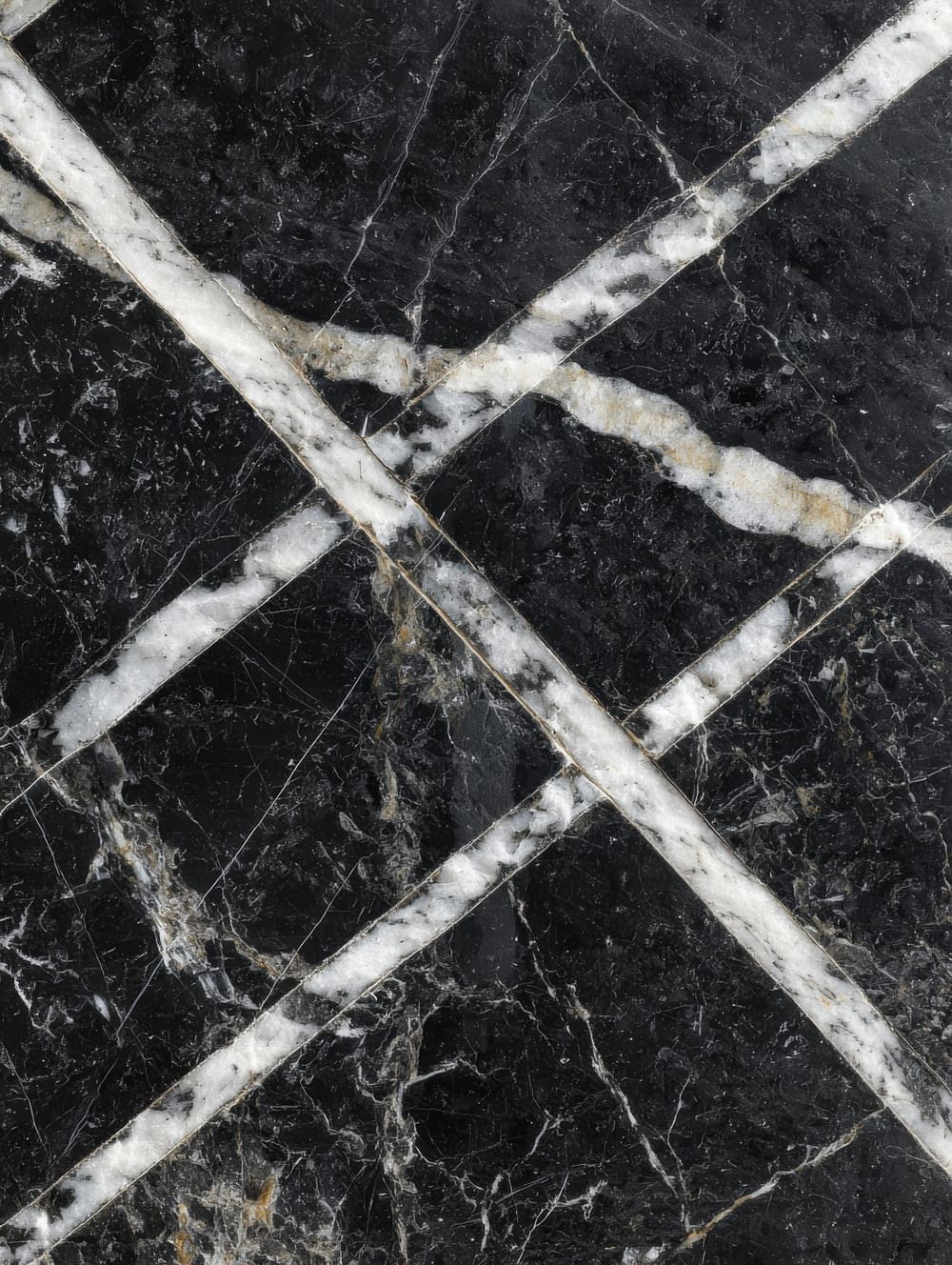 Tableau Marbre Noir Veines Blanches