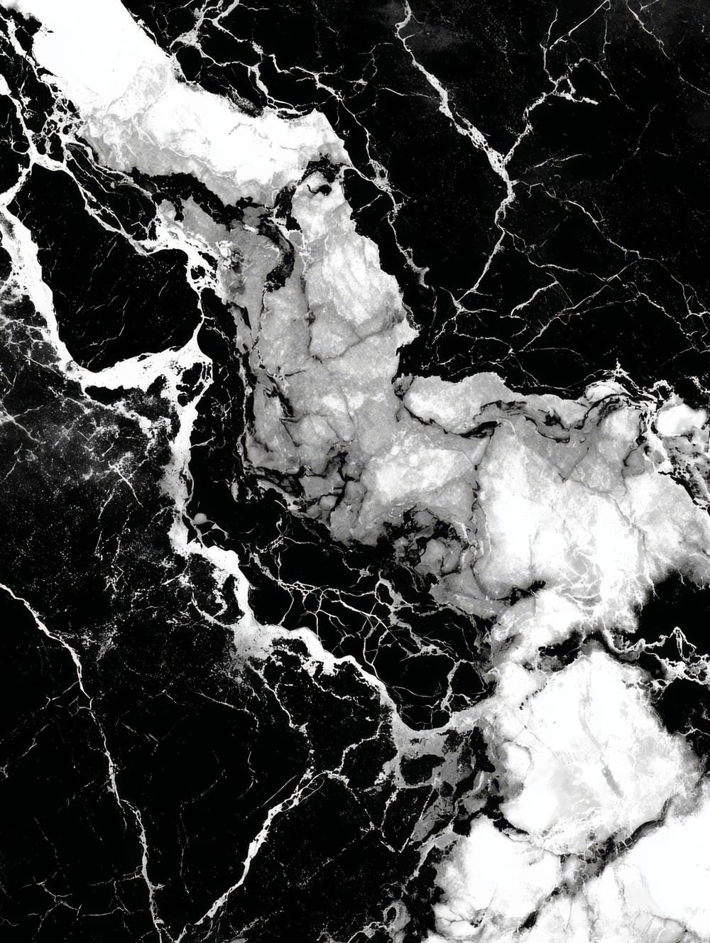 Tableau Marbre Texturé En Noir & Blanc
