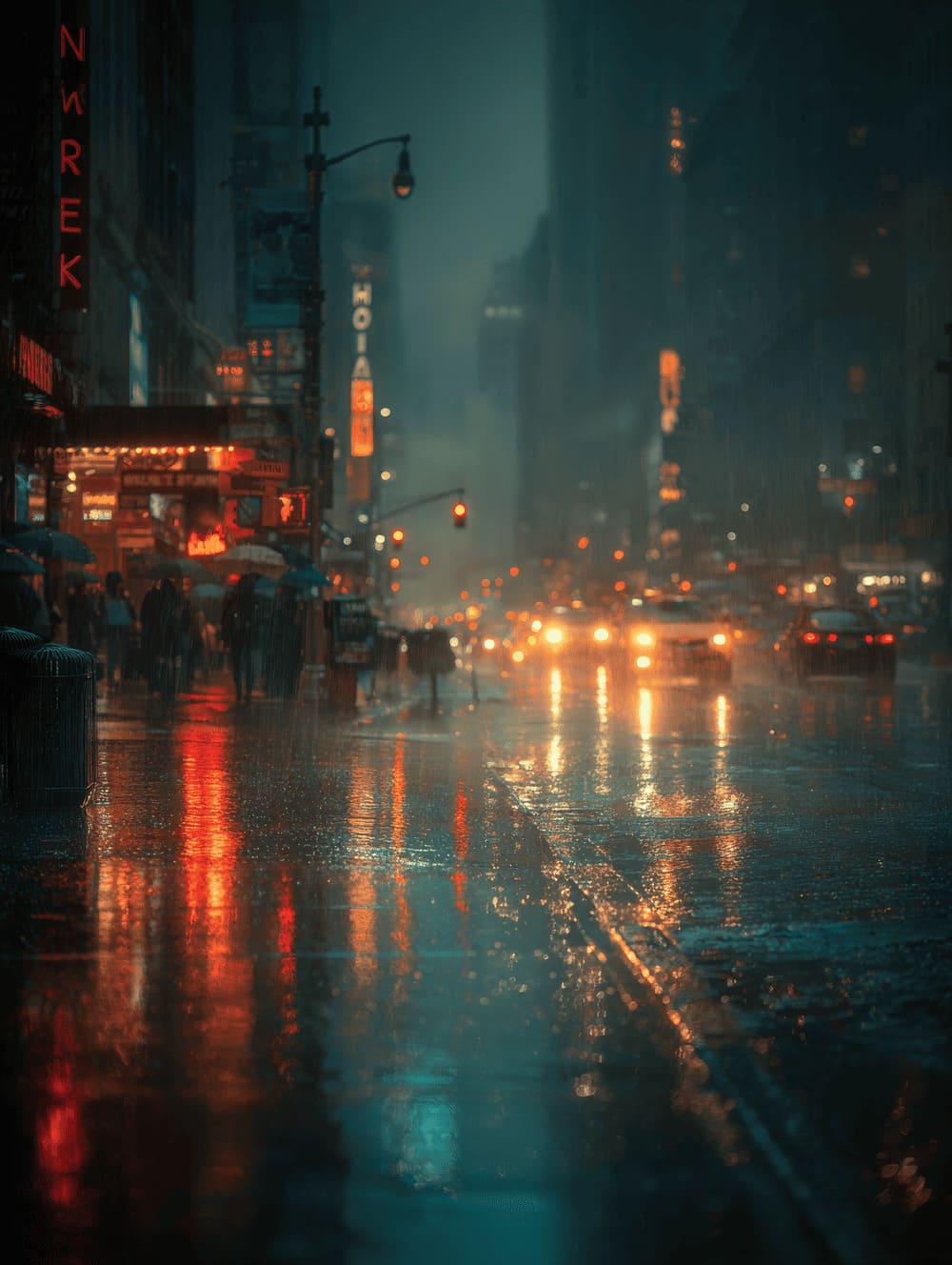 Tableau New-York Sous la Pluie