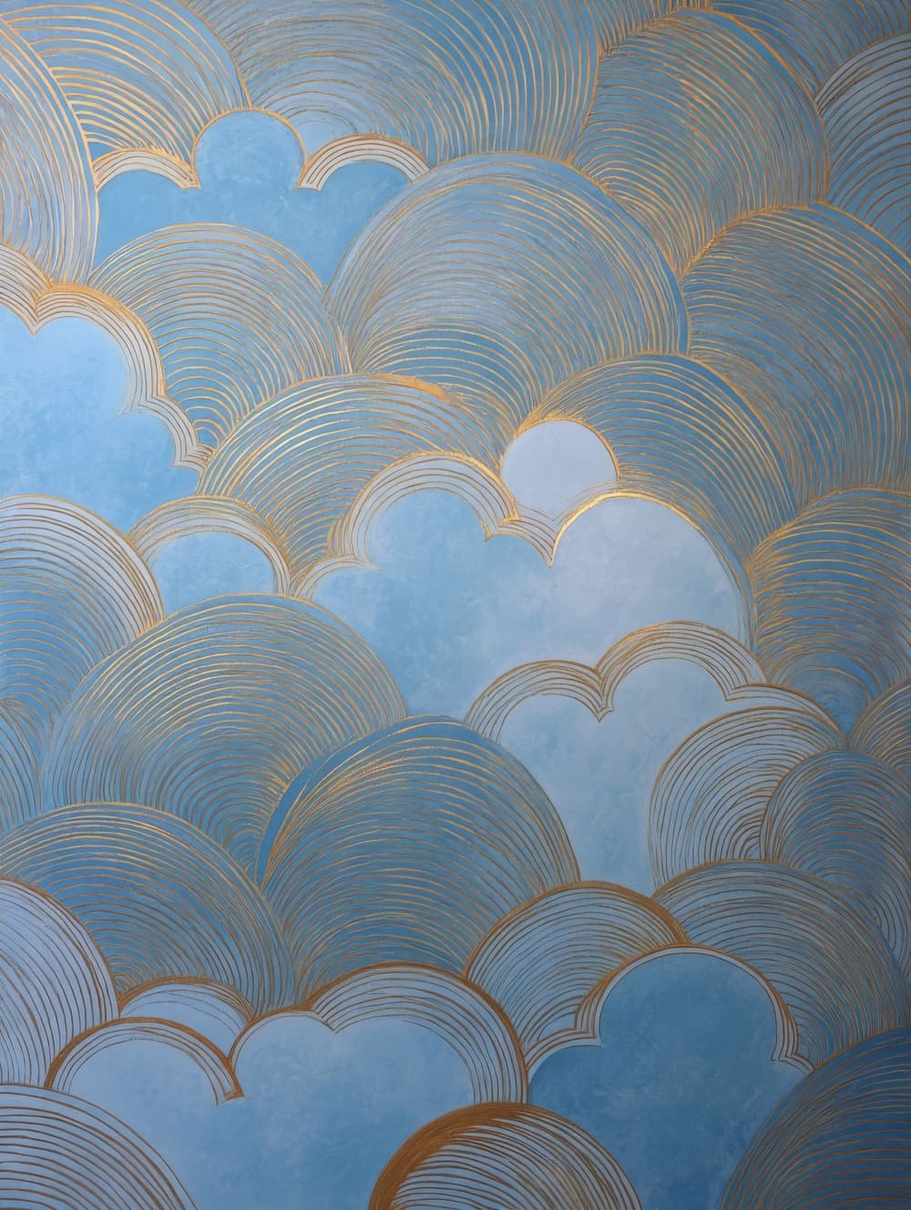 Tableau Nuages Art Déco