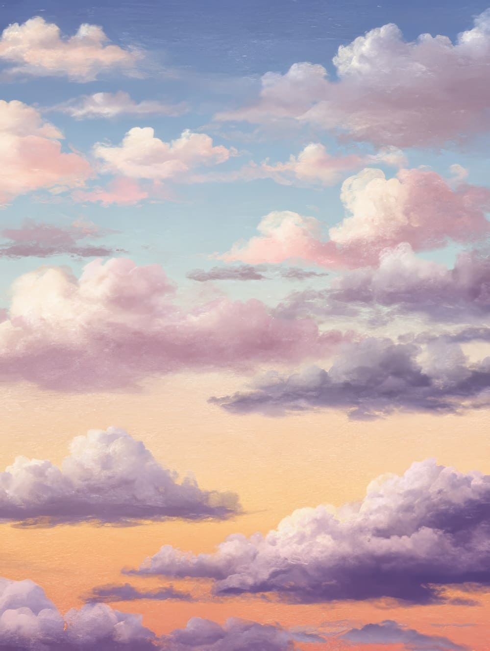 Tableau Nuages Vintage