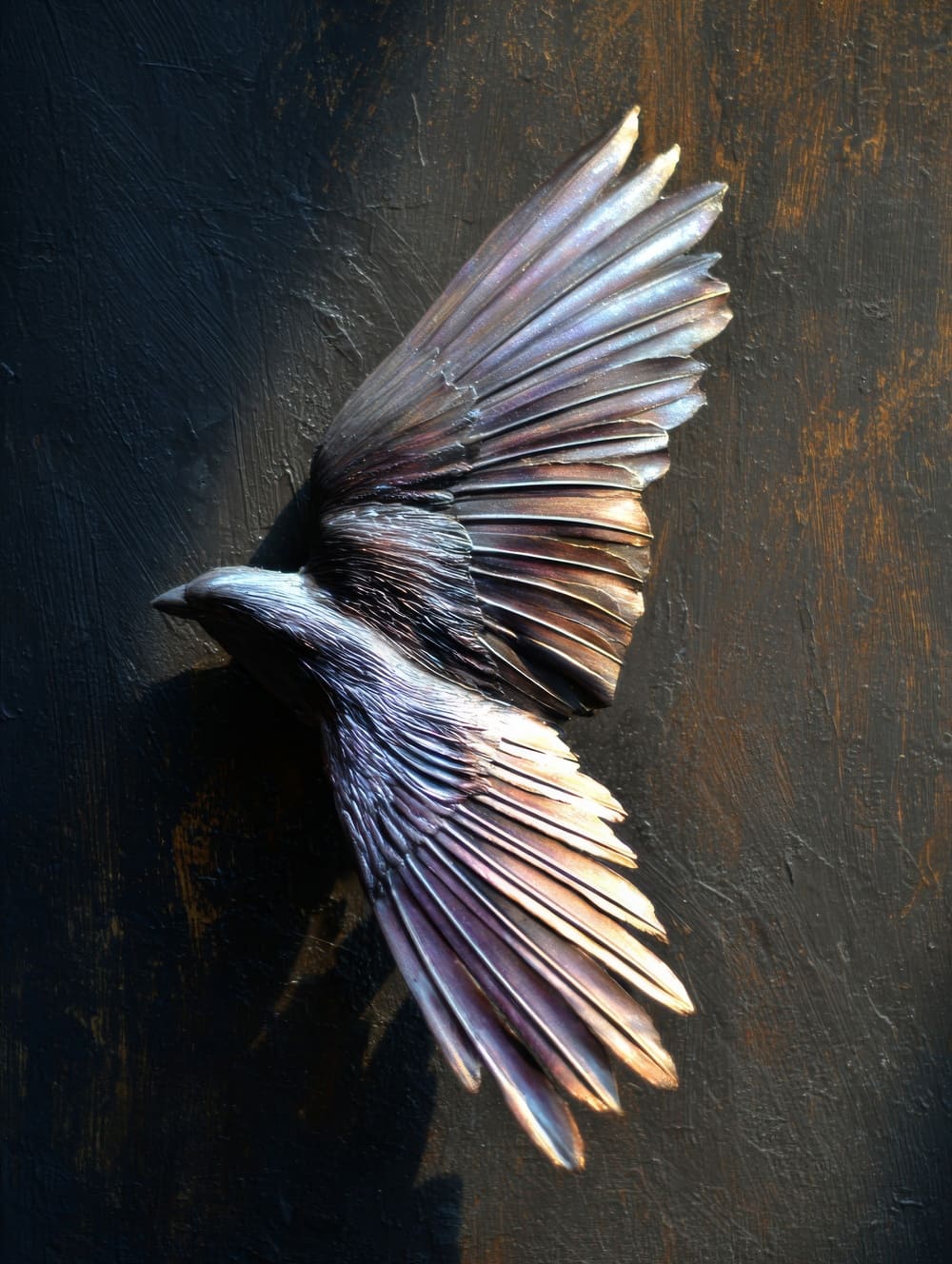 Tableau Oiseau Style Industriel