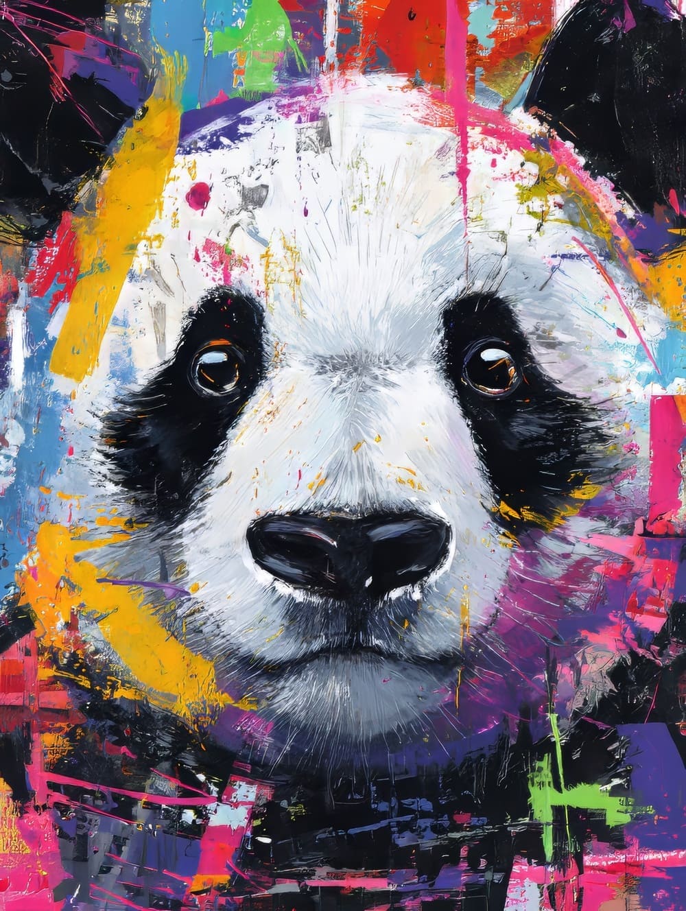Tableau Panda Graffiti