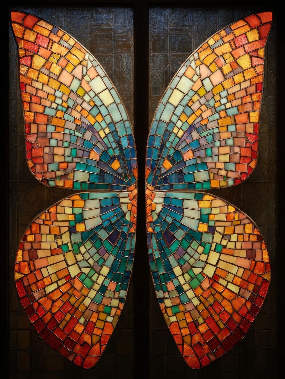 Tableau Papillon Cubisme