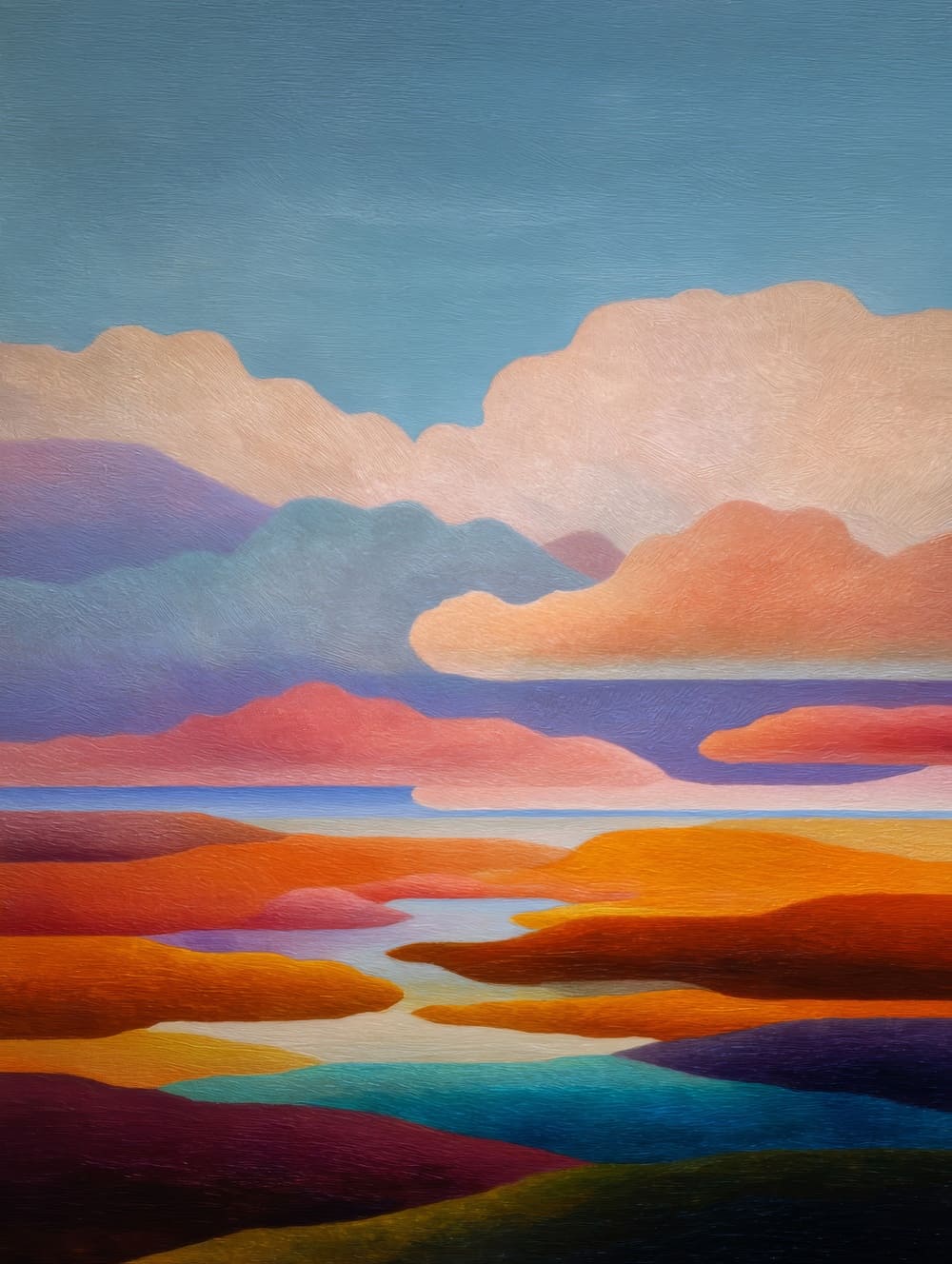 Tableau Paysage Abstrait