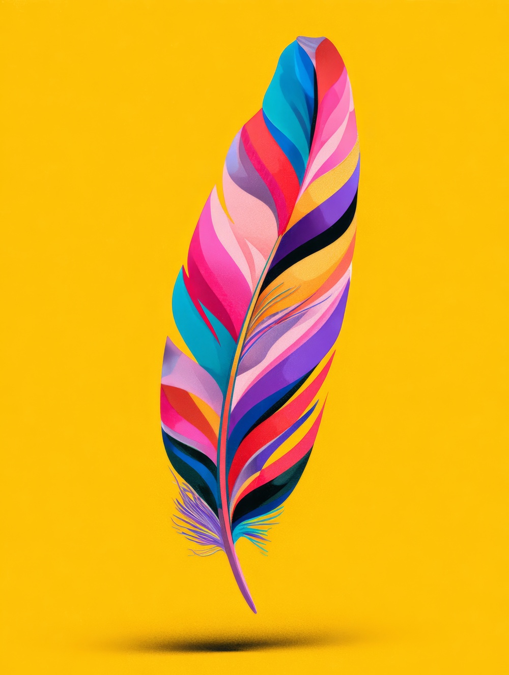 Tableau Plume Pop Art