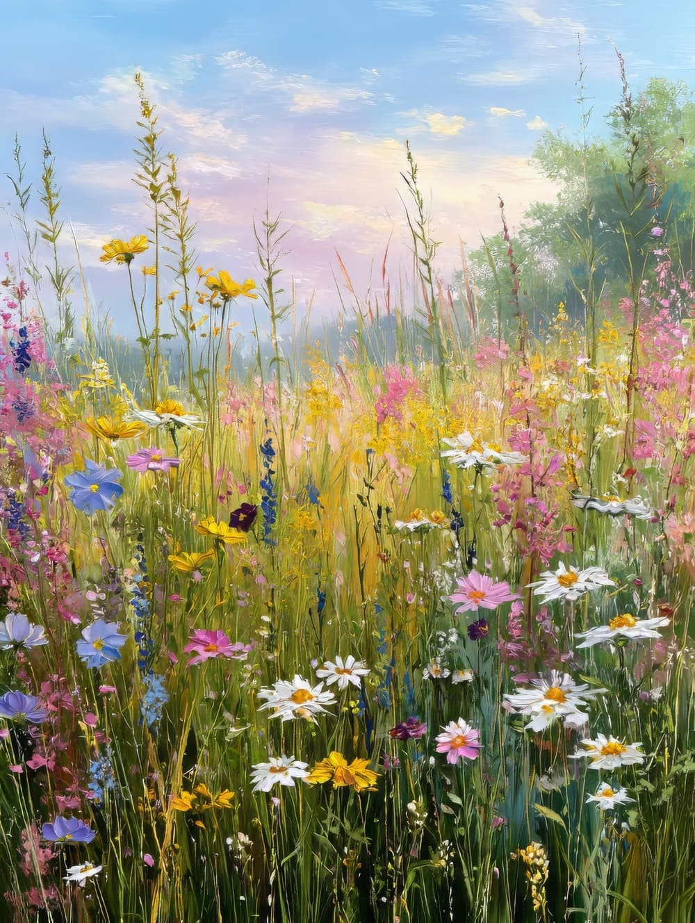 Tableau Prairie Fleurie