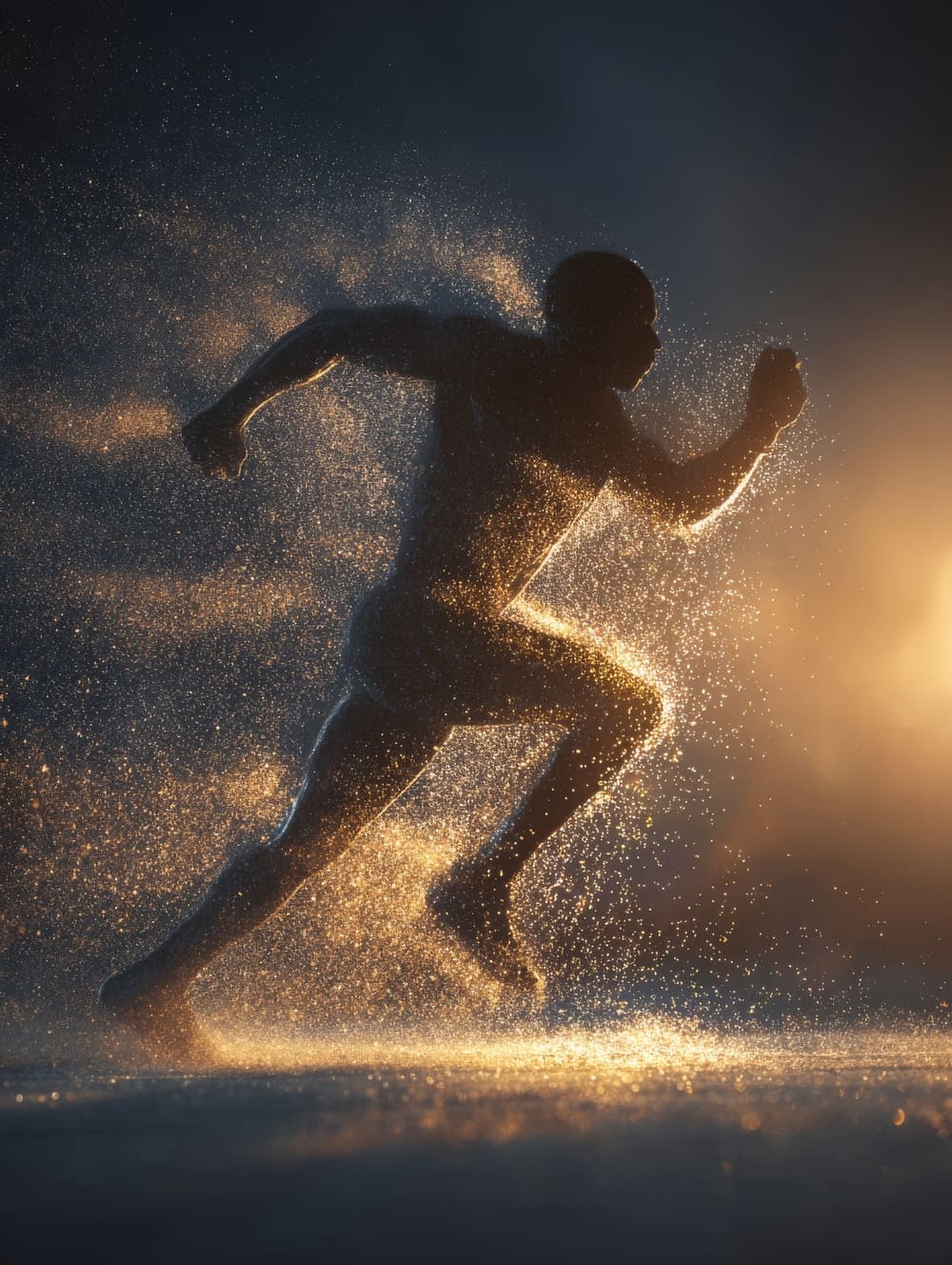 Tableau Silhouette En Mouvement (Course / Saut)