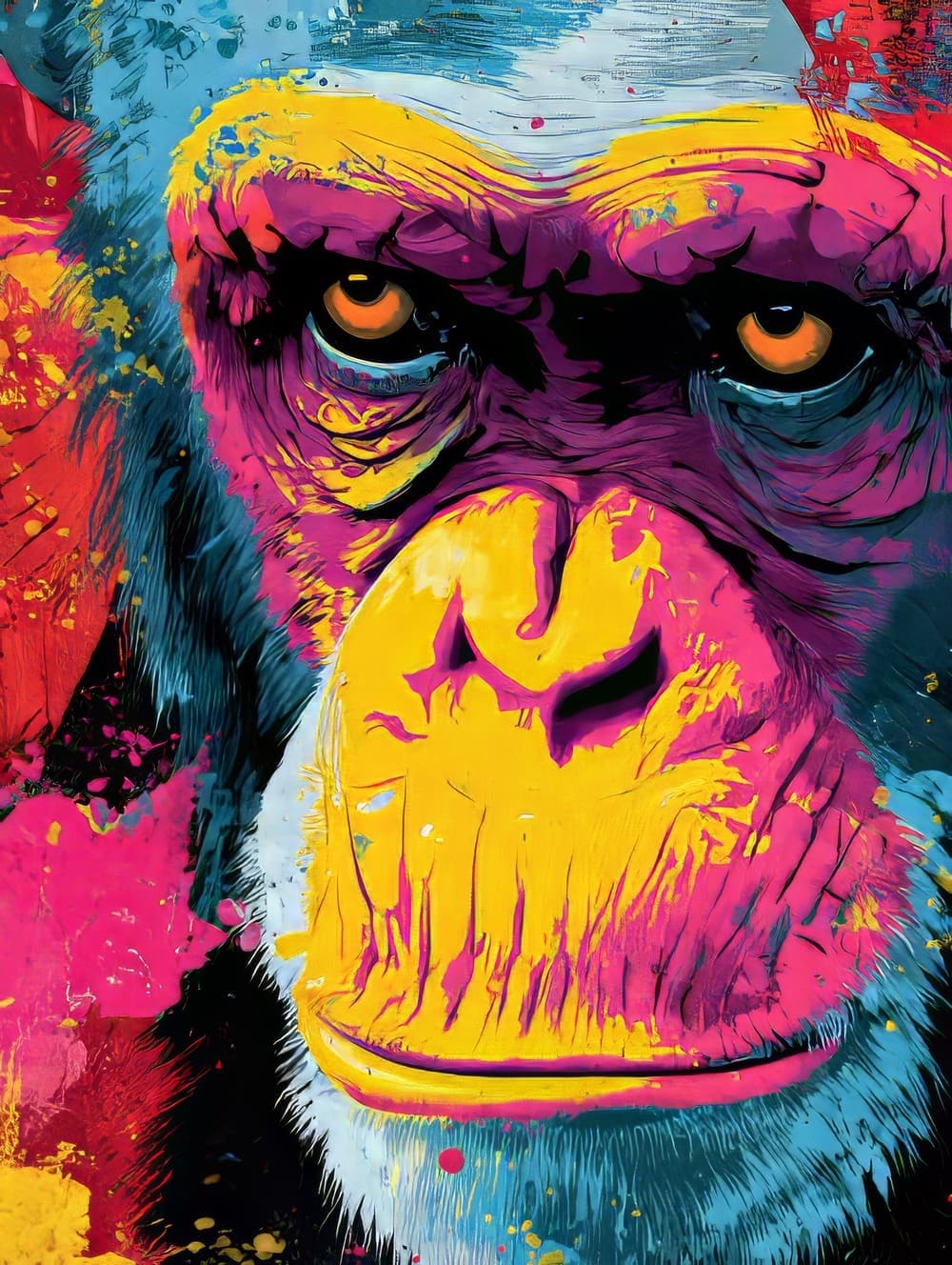 Tableau Singe Pop Art