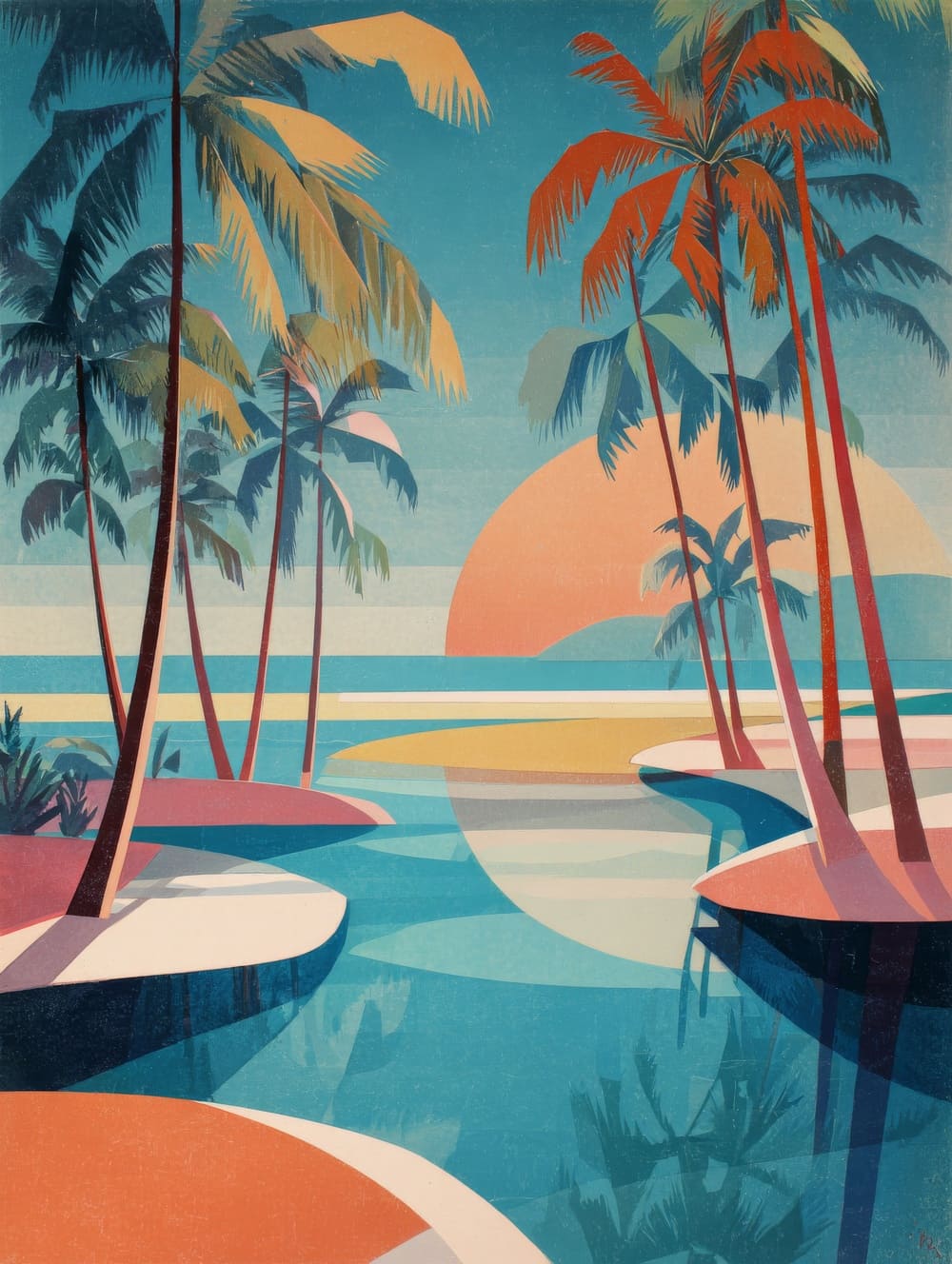 Tableau Tahiti Art Déco