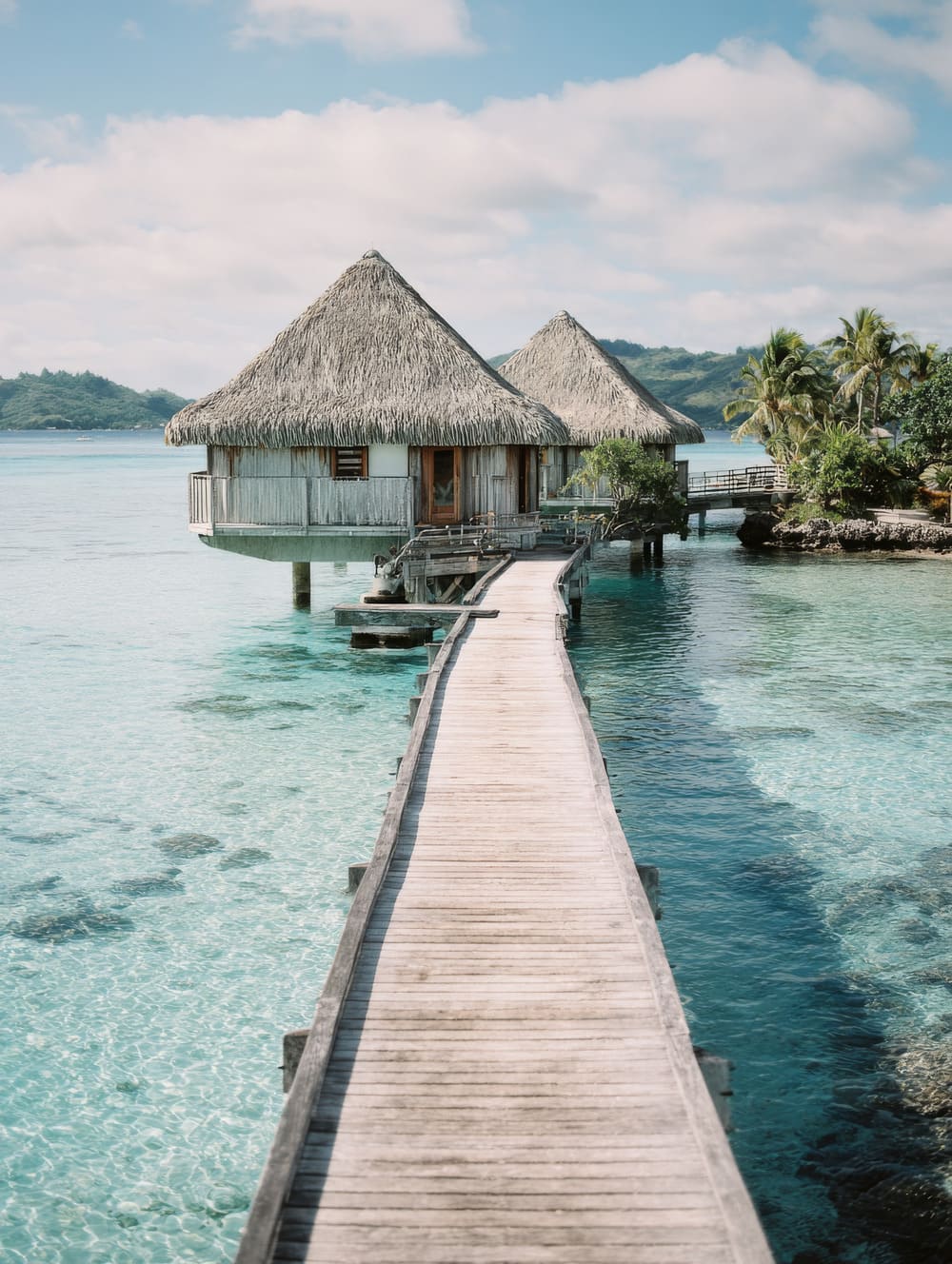 Tableau Tahiti Bungalow Sur Pilotis