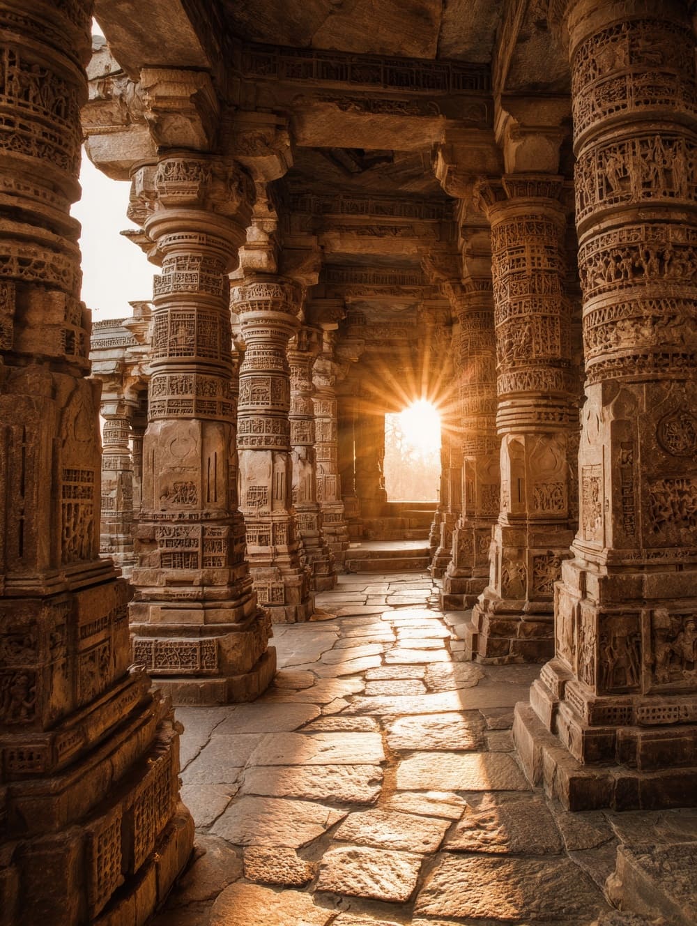Tableau Temple Indien Ancien (Sacré)