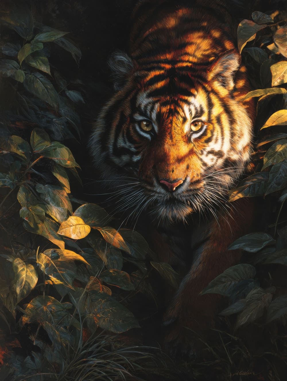 Tableau Tigre Baroque