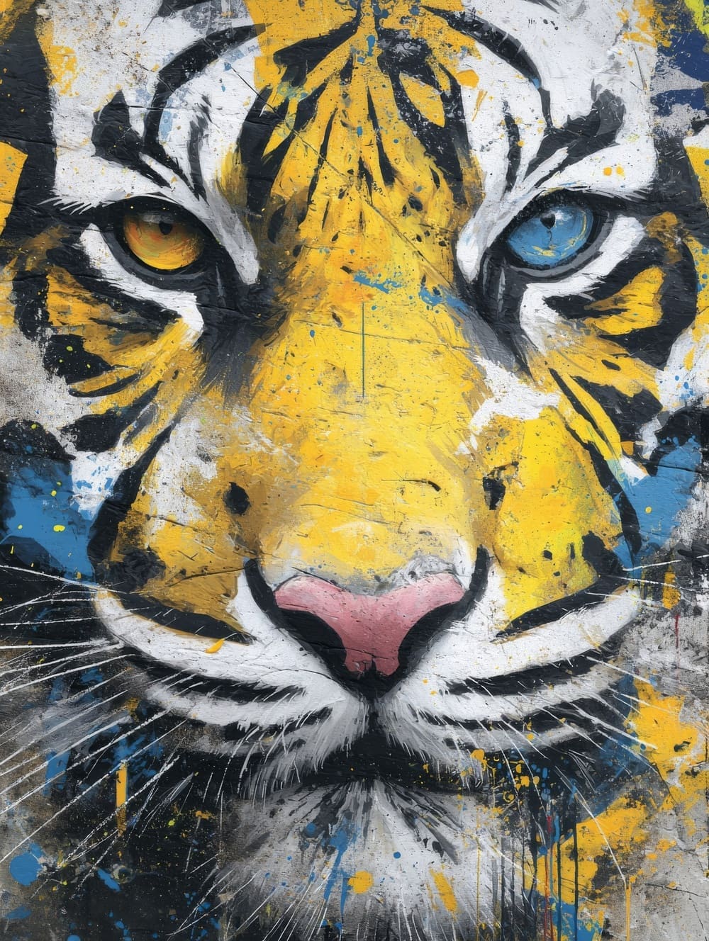 Tableau Tigre Graffiti