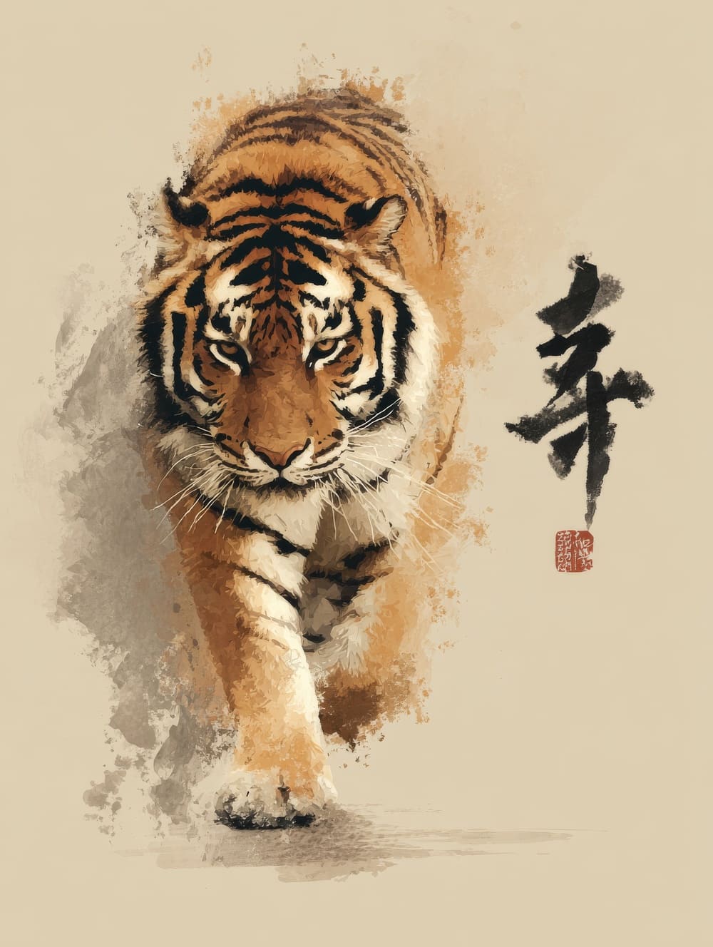 Tableau Tigre Japonais