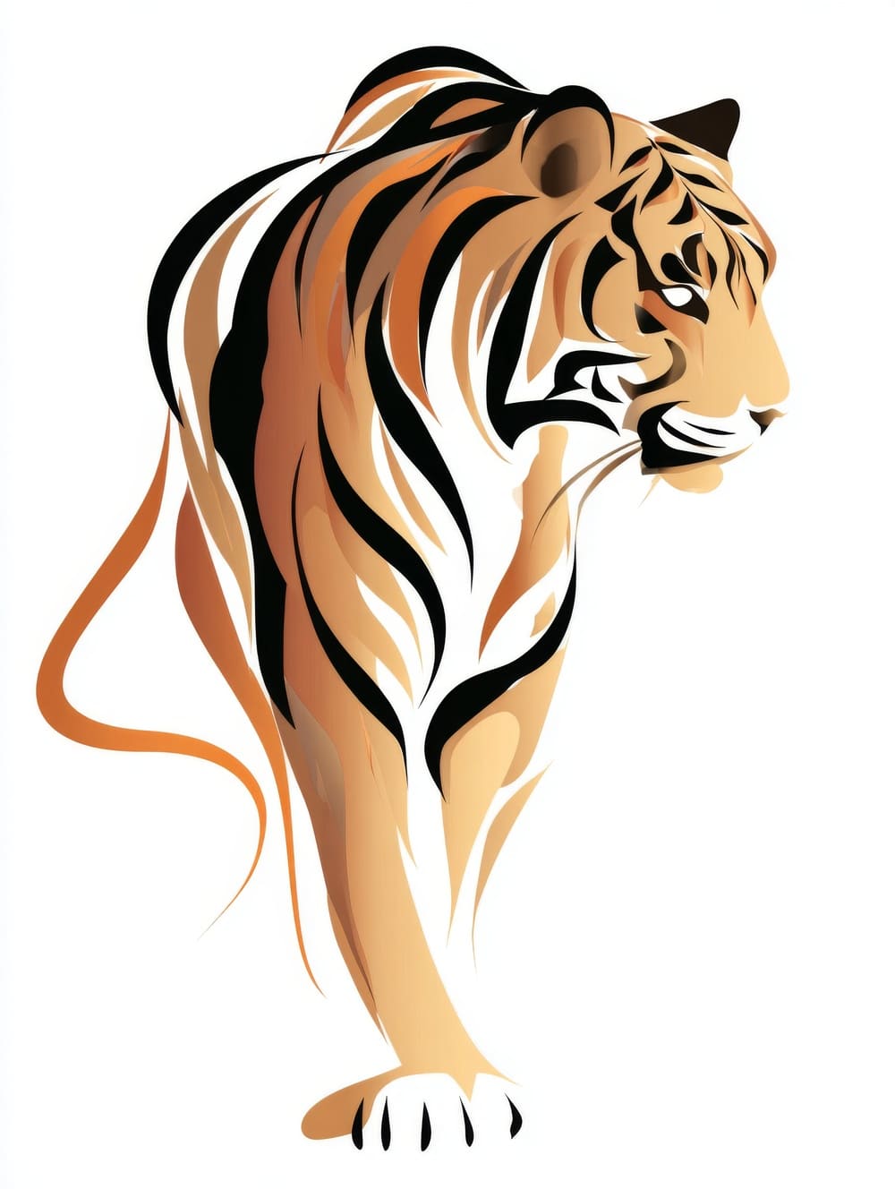 Tableau Tigre Stylisé