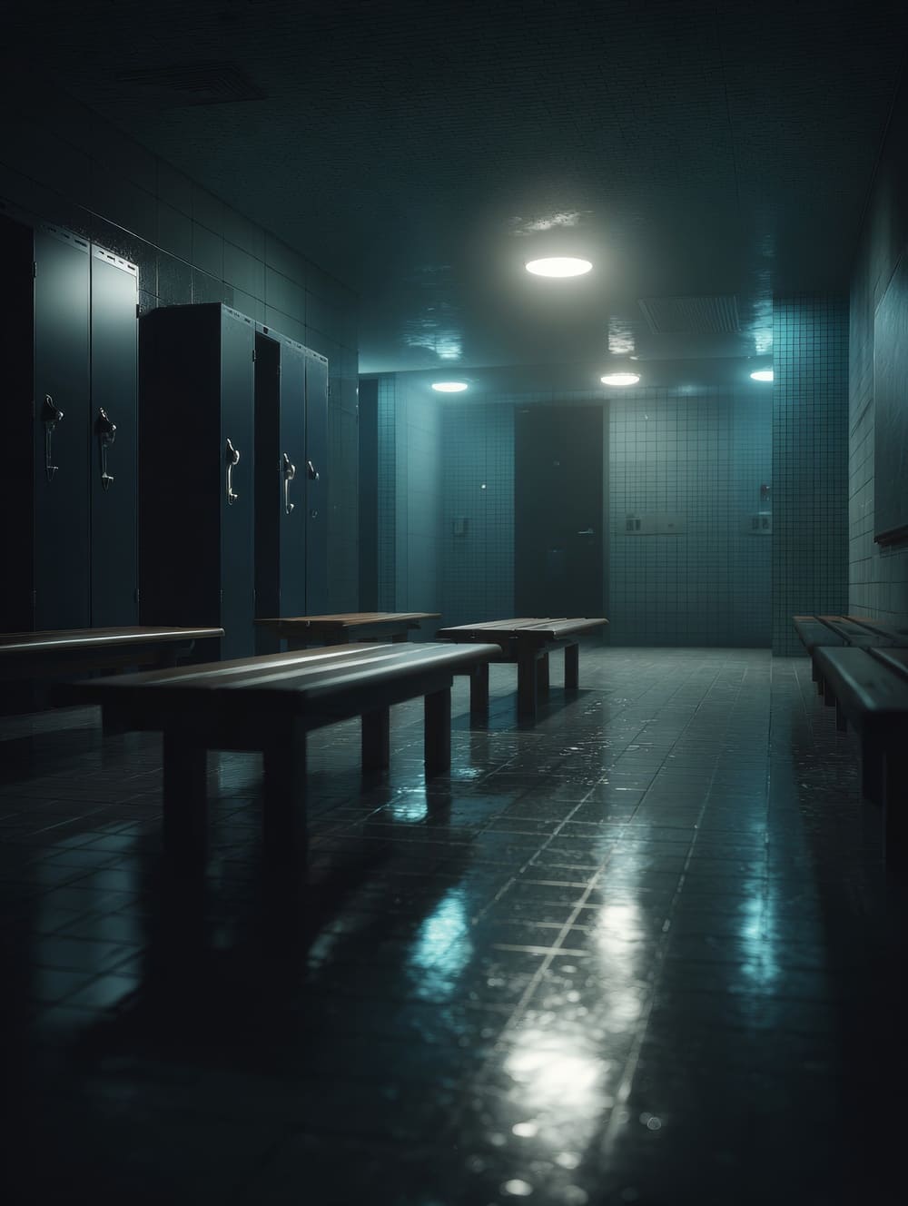 Tableau Vestiaire Vide (Ambiance Sportive)