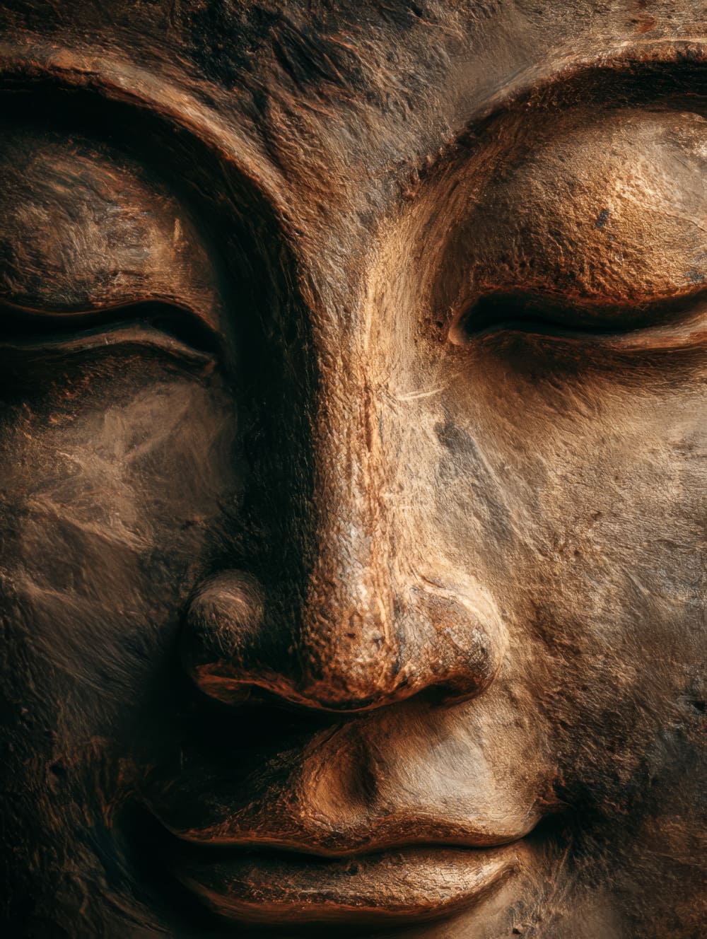 Tableau Visage De Bouddha (Gros Plan)