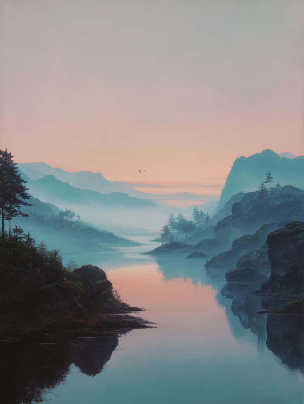 Tableau Zen Brume Matin