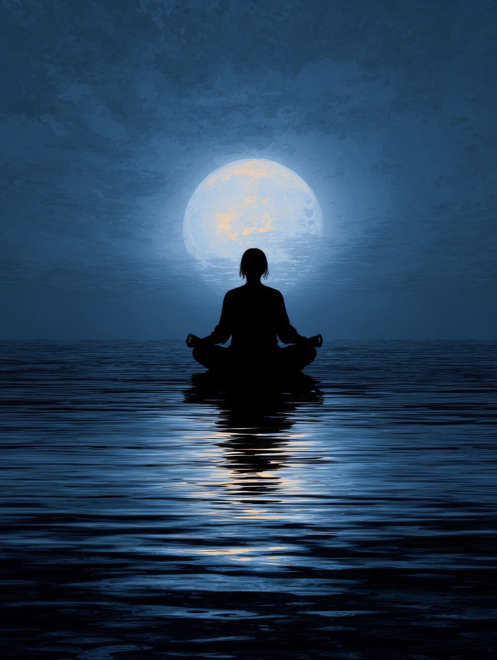 Tableau Zen Méditation Lunaire