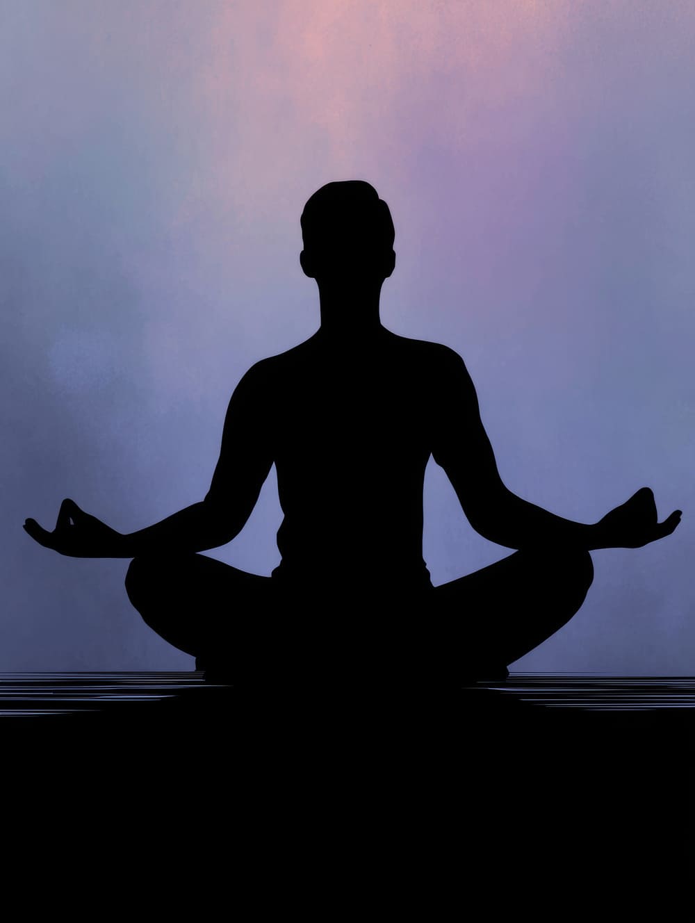 Tableau Zen Silhouette En Méditation