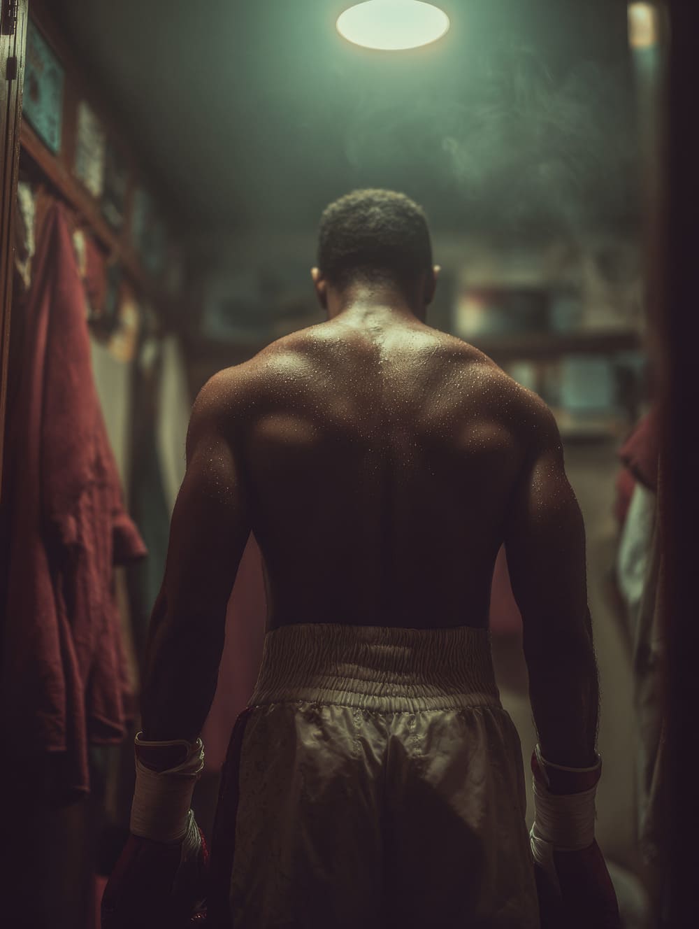 Tableau Boxeur De Dos (Vestiaire)