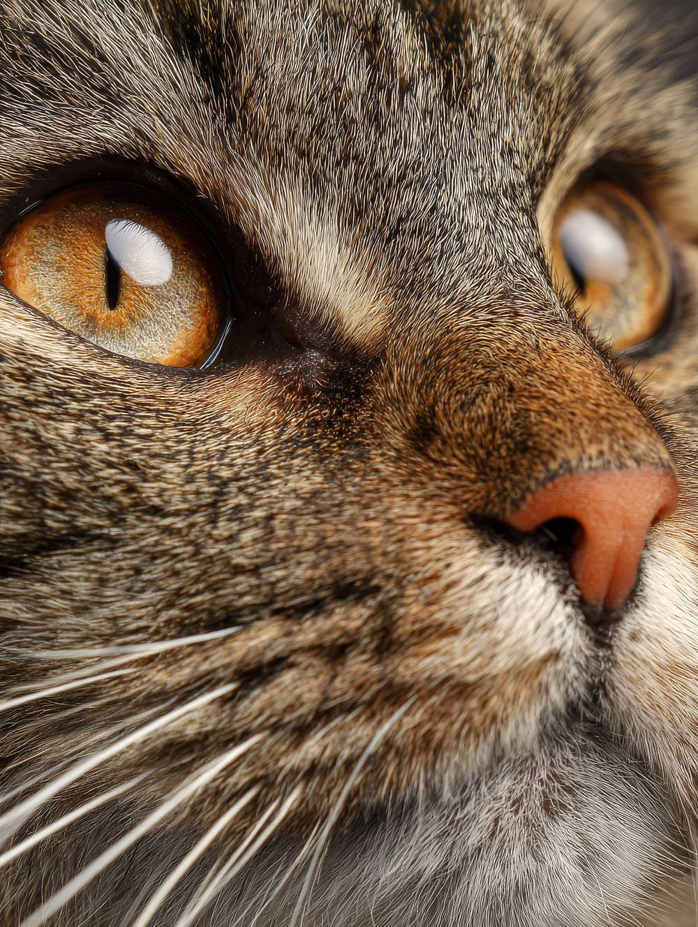 Tableau Chat En Gros Plan (Portrait)