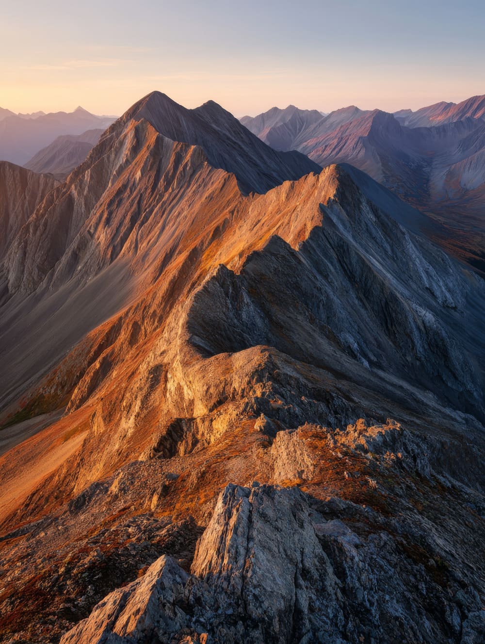 Tableau Crête Alpine Au Lever Du Jour