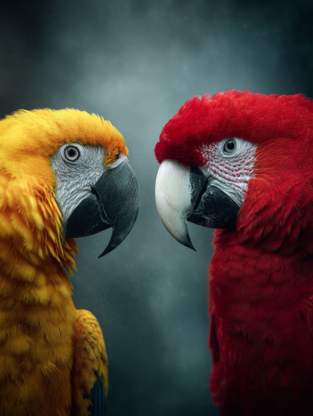 Tableau Duo De Perroquets (Symétrie)