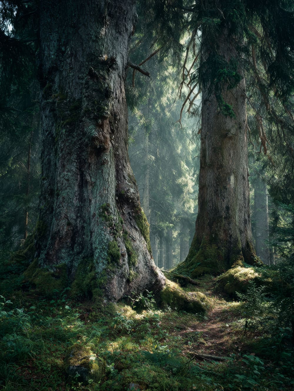 Tableau Forêt Ancienne (Arbres Massifs)