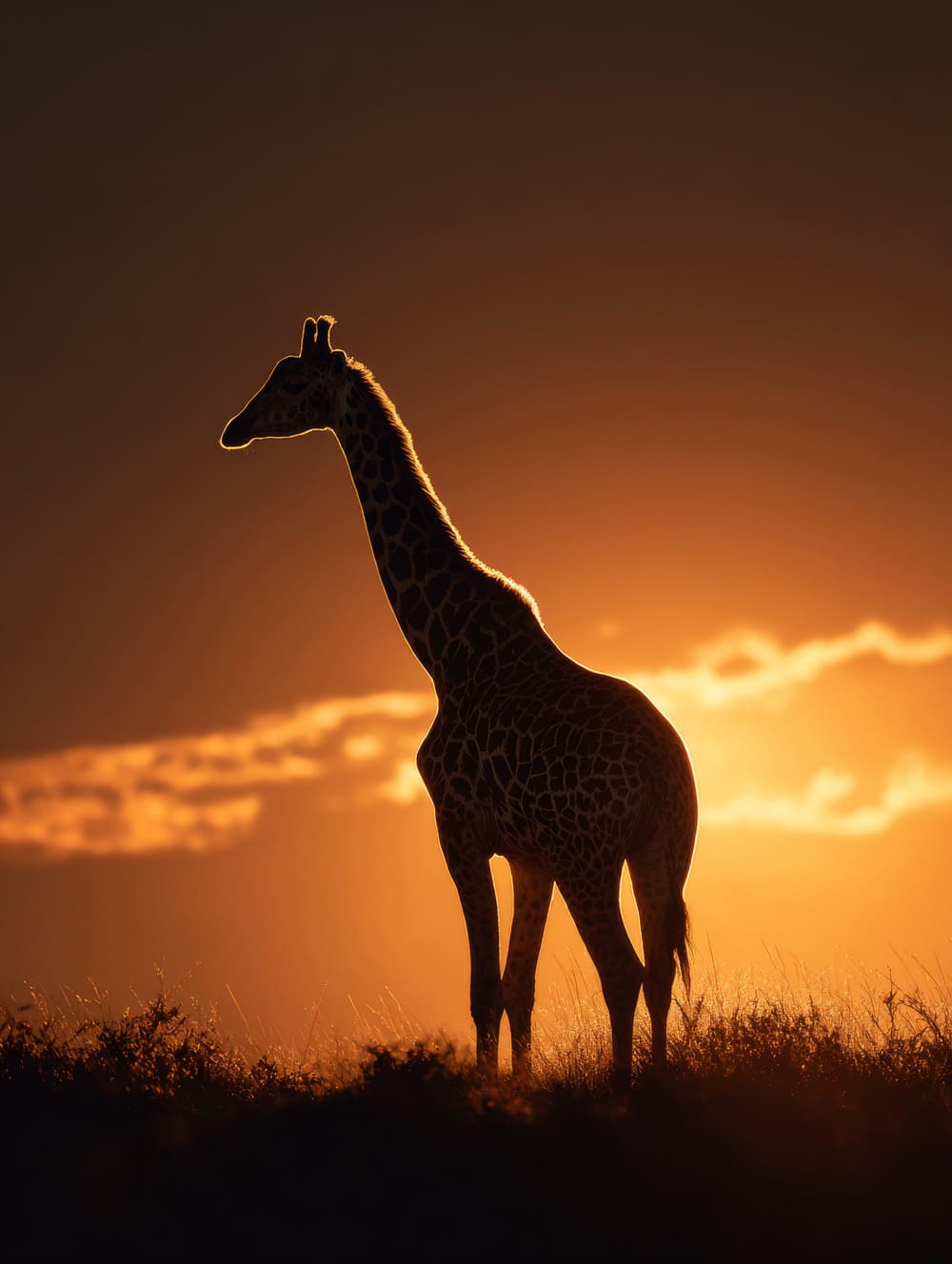 Tableau Girafe En Contre-Jour
