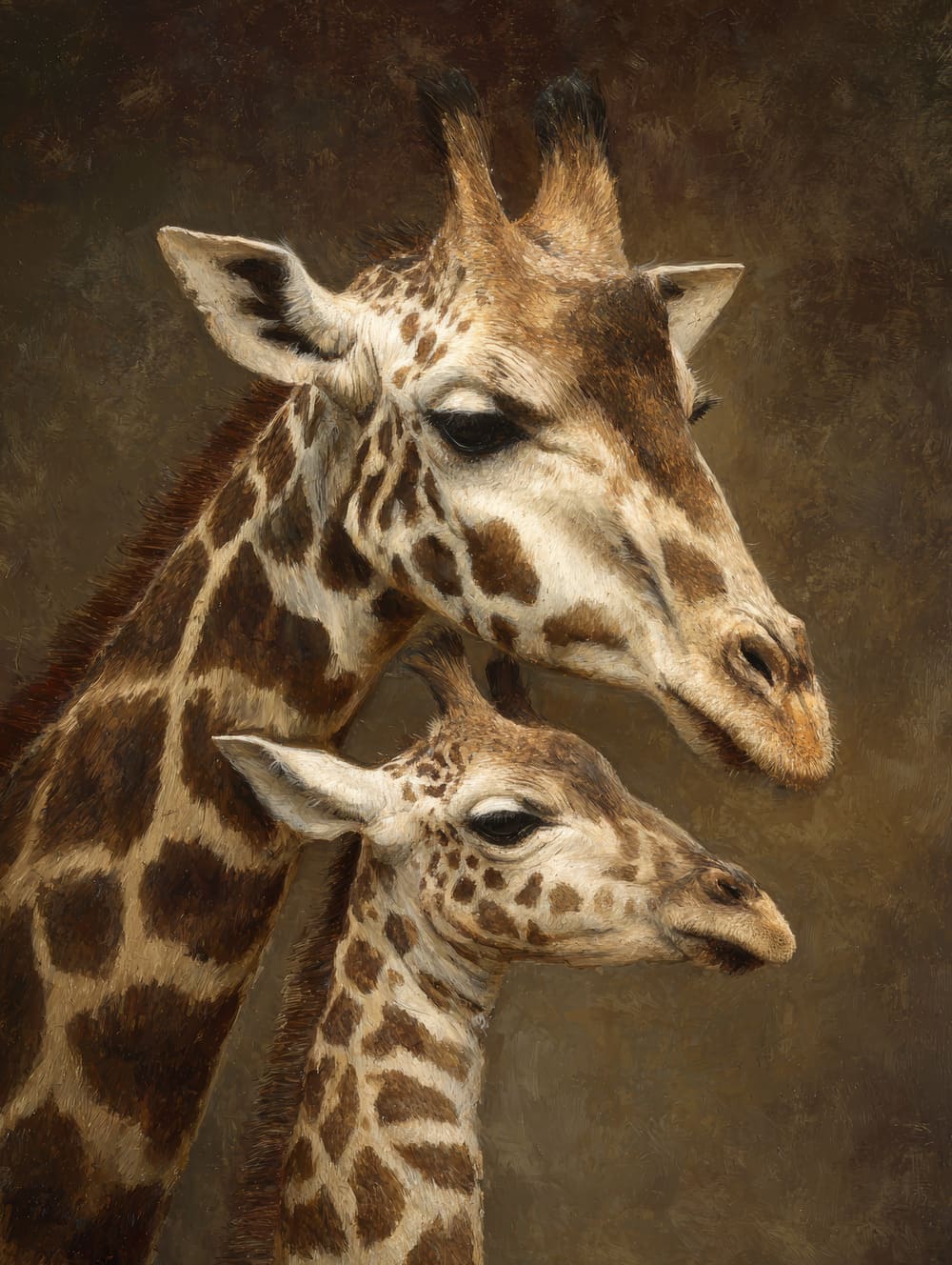Tableau Girafe Et Girafon