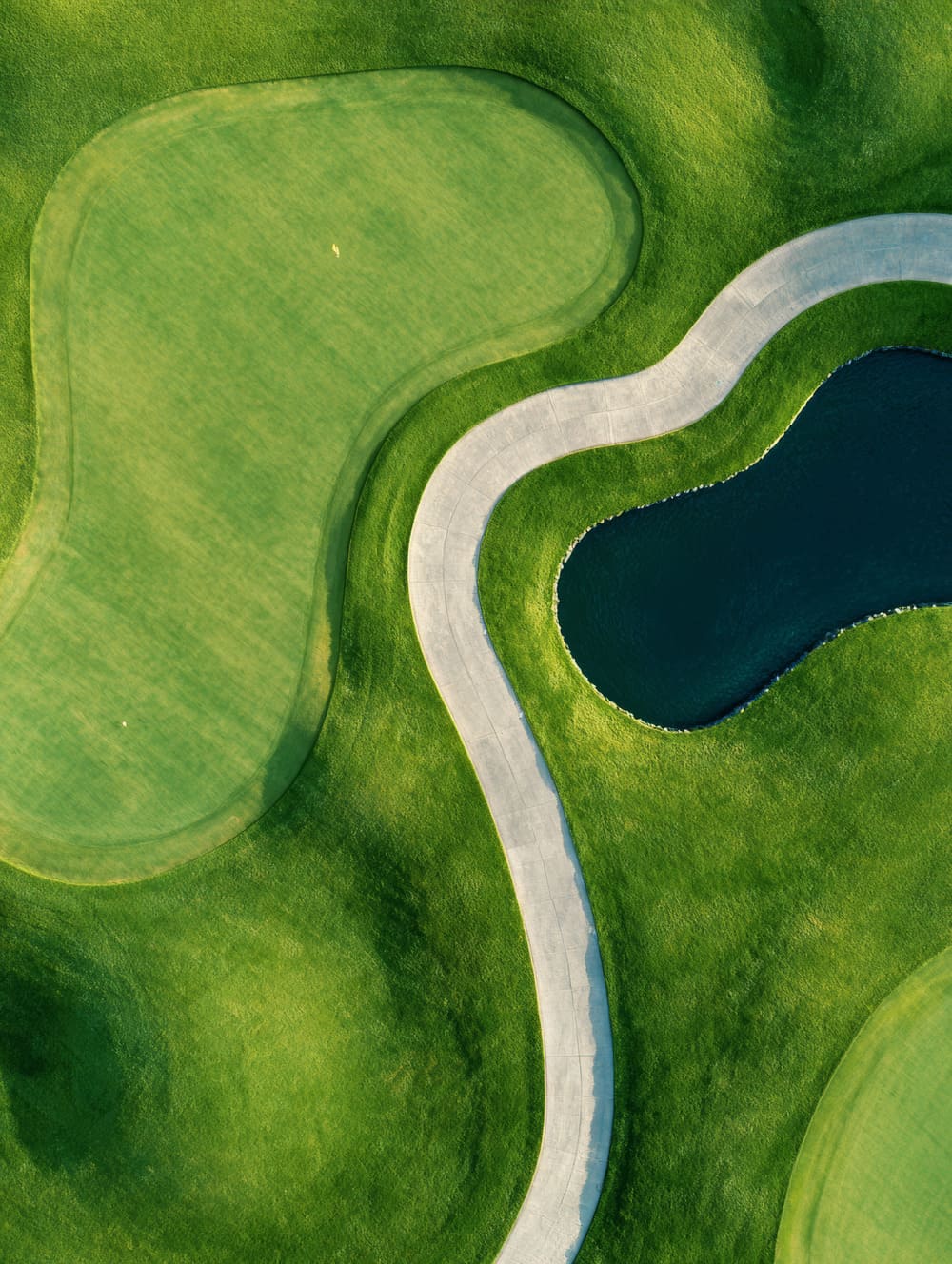 Tableau Golf Vu Aérien Minimaliste