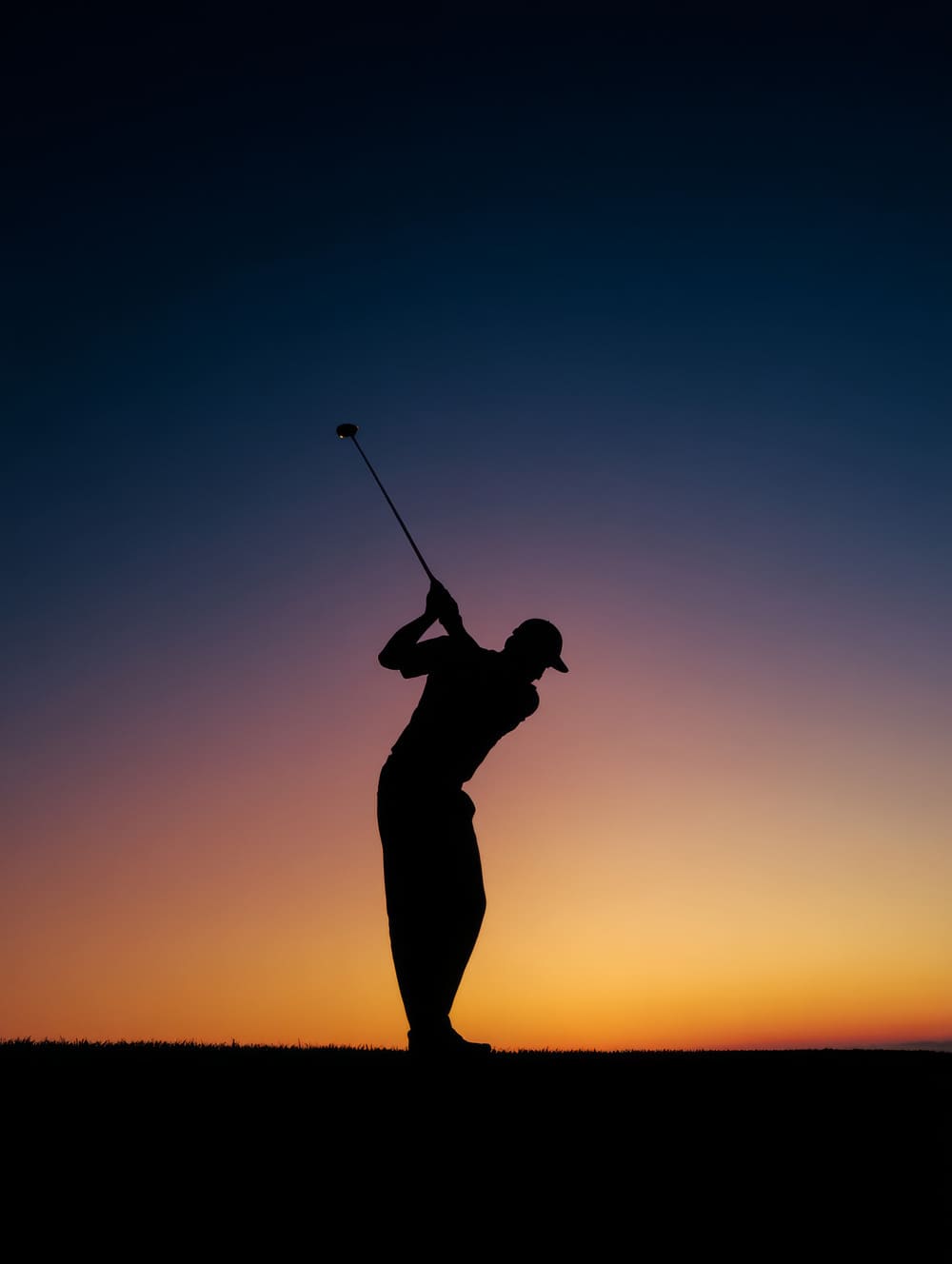 Tableau Golfeur En Silhouette (Fin De Swing)
