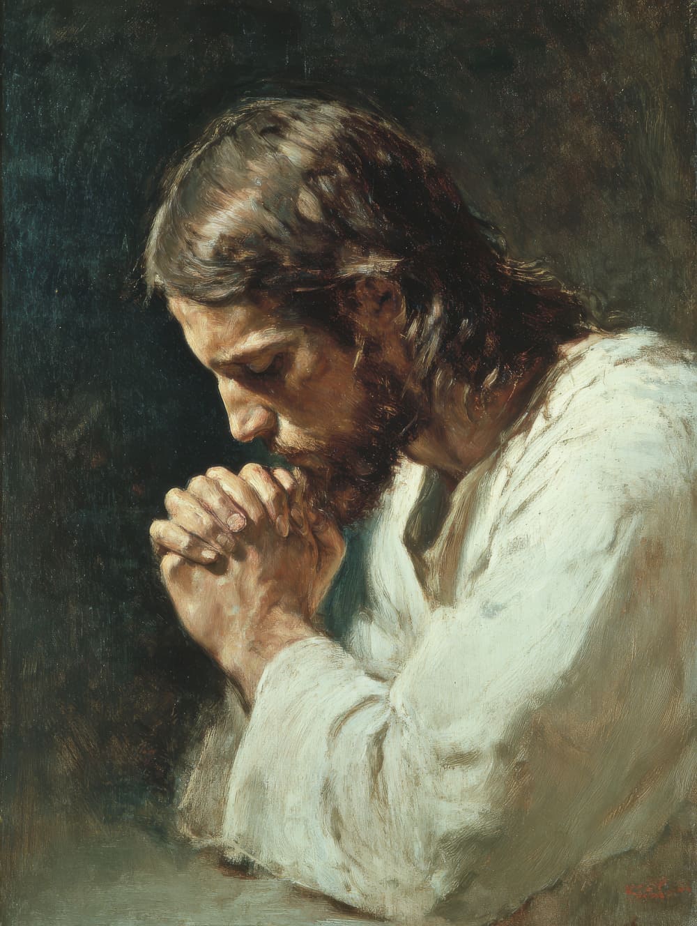 Tableau Jésus En Prière (Intériorité)