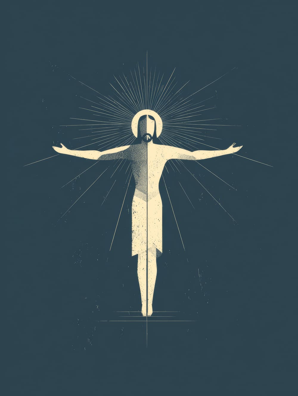 Tableau Jésus Minimaliste