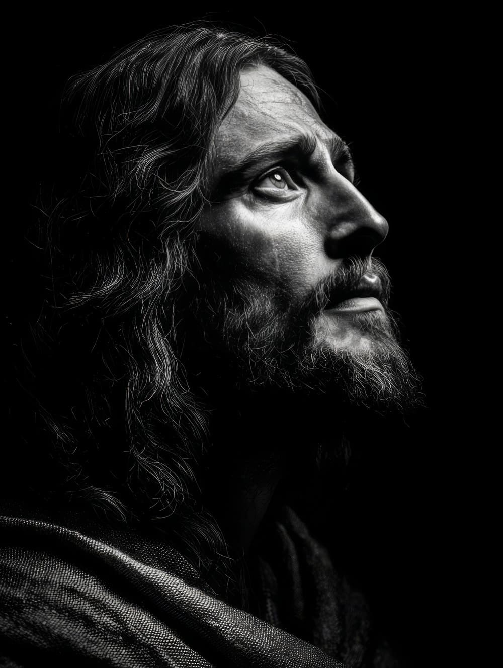 Tableau Jésus Noir & Blanc - Intemporel