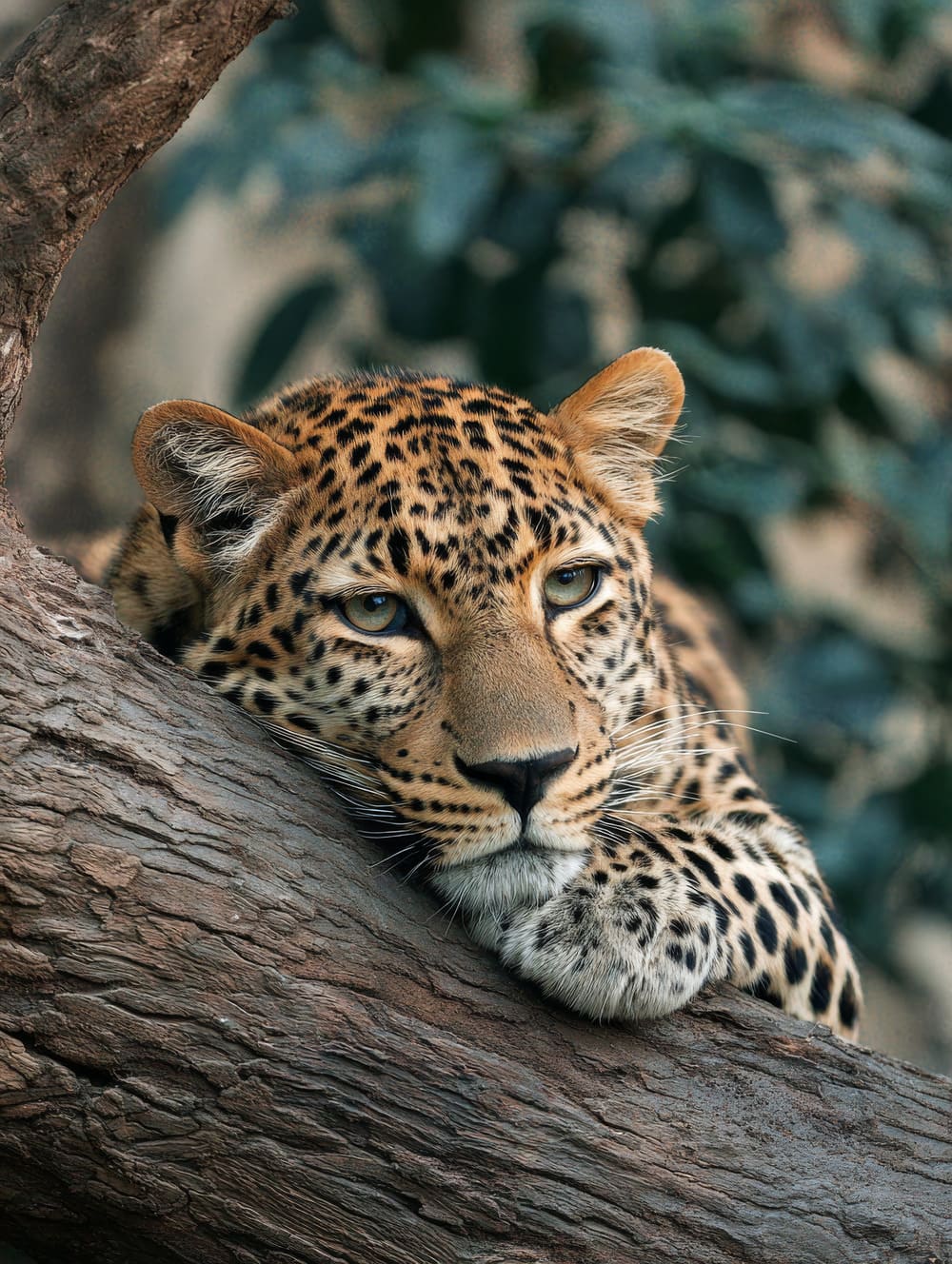 Tableau Léopard Au Repos