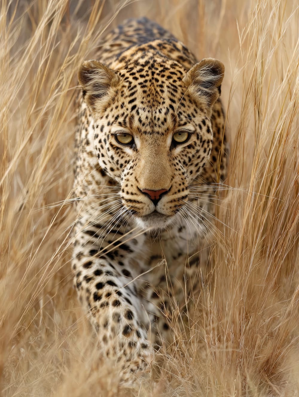 Tableau Léopard En Mouvement Discret