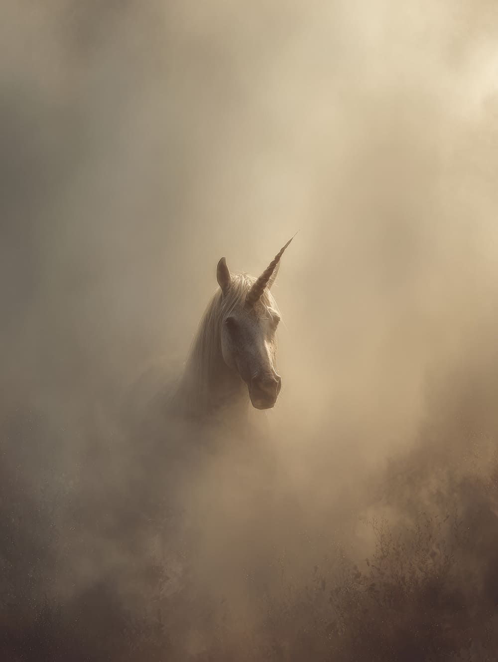 Tableau Licorne Dans La Brume (Mystère)